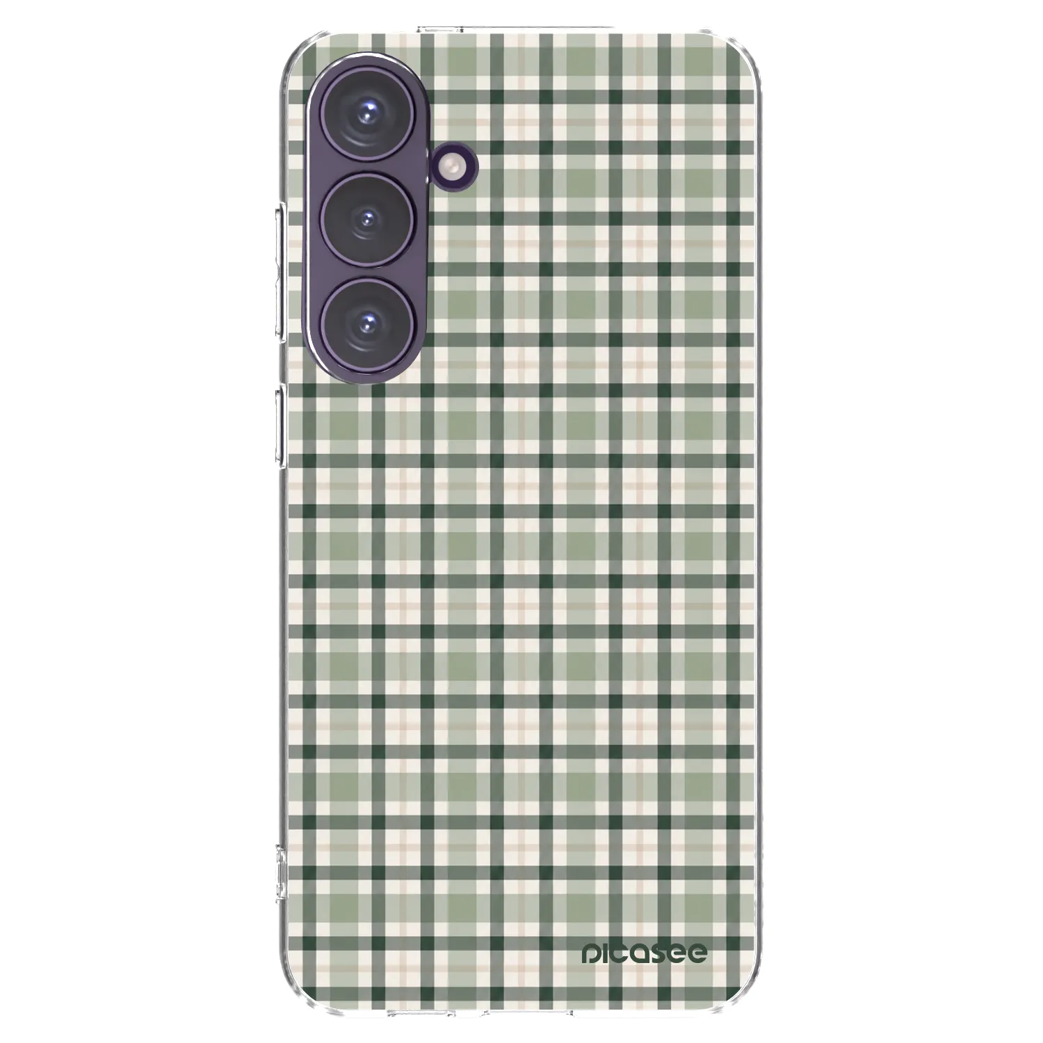Picasee silikonový průhledný obal pro Samsung Galaxy S24+ S926B 5G - Sage Tartan
