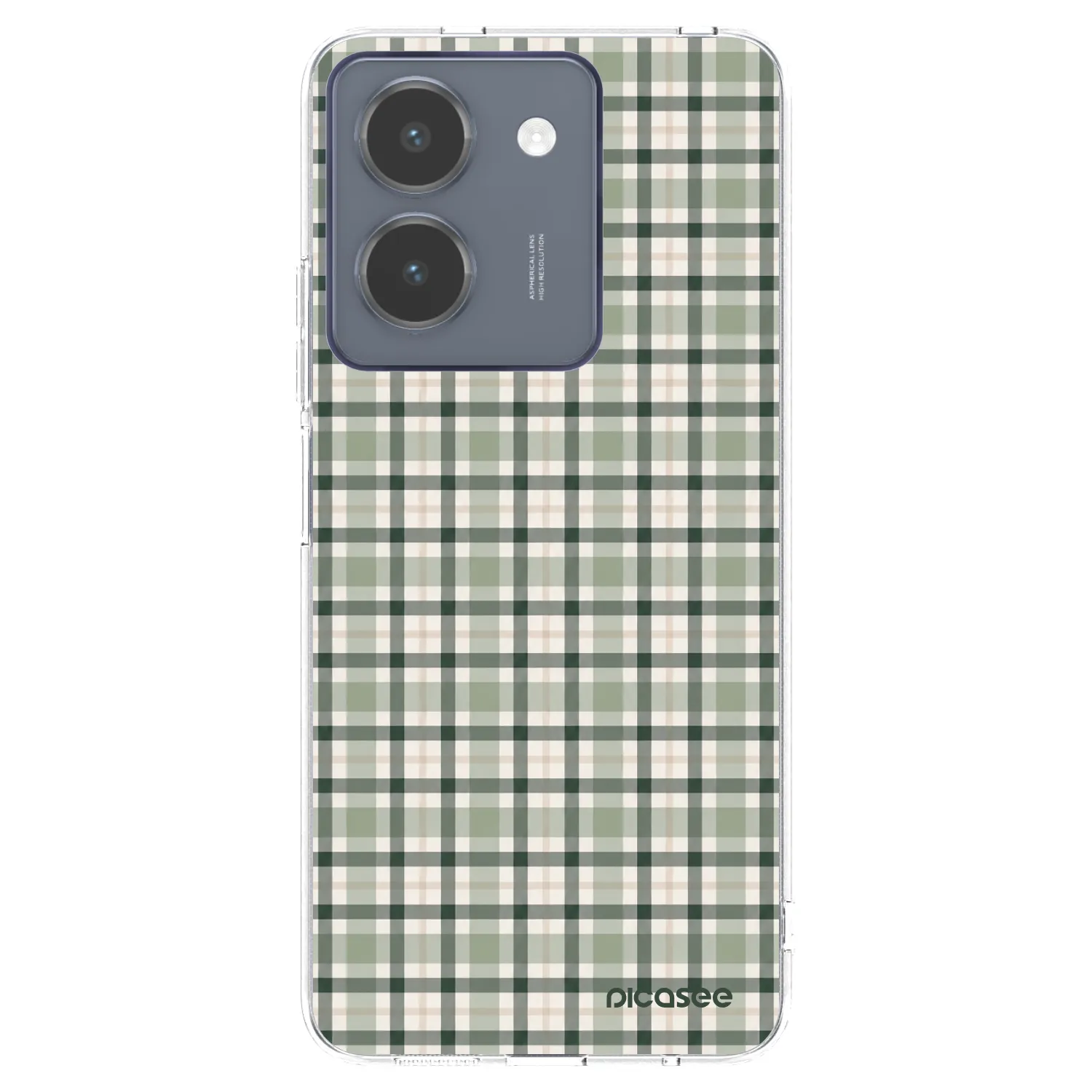Picasee silikonový průhledný obal pro Vivo Y36 4G - Sage Tartan