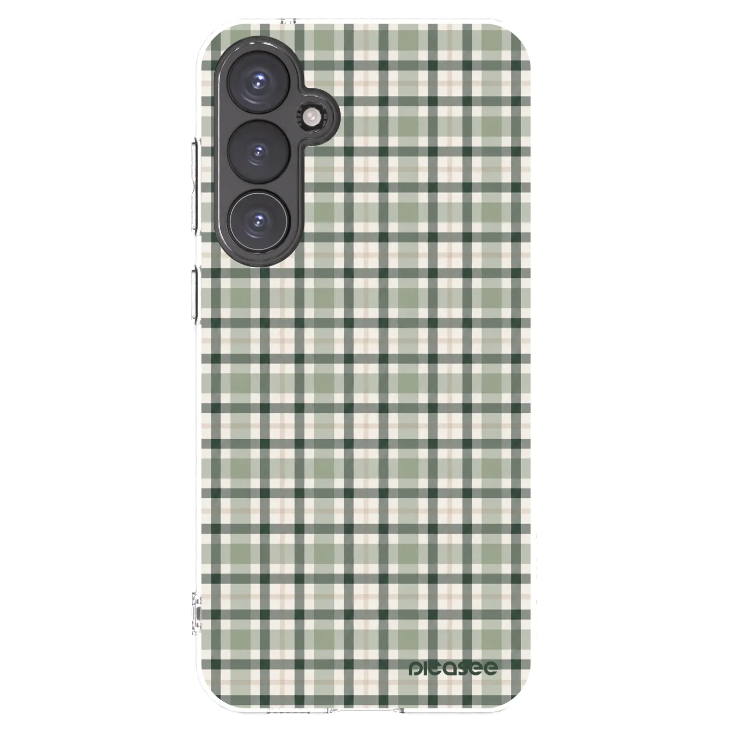 Picasee silikonový průhledný obal pro Samsung Galaxy S23 FE S711B - Sage Tartan
