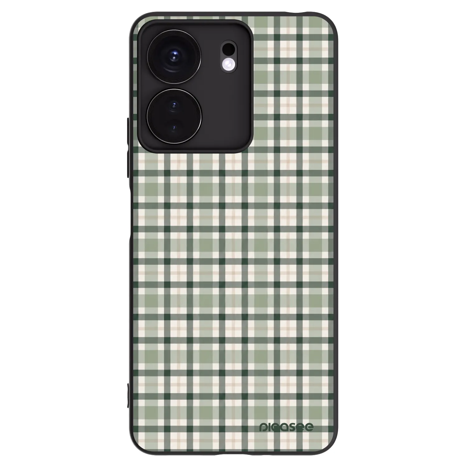 Picasee silikonový černý obal pro Xiaomi Redmi 13C 4G - Sage Tartan