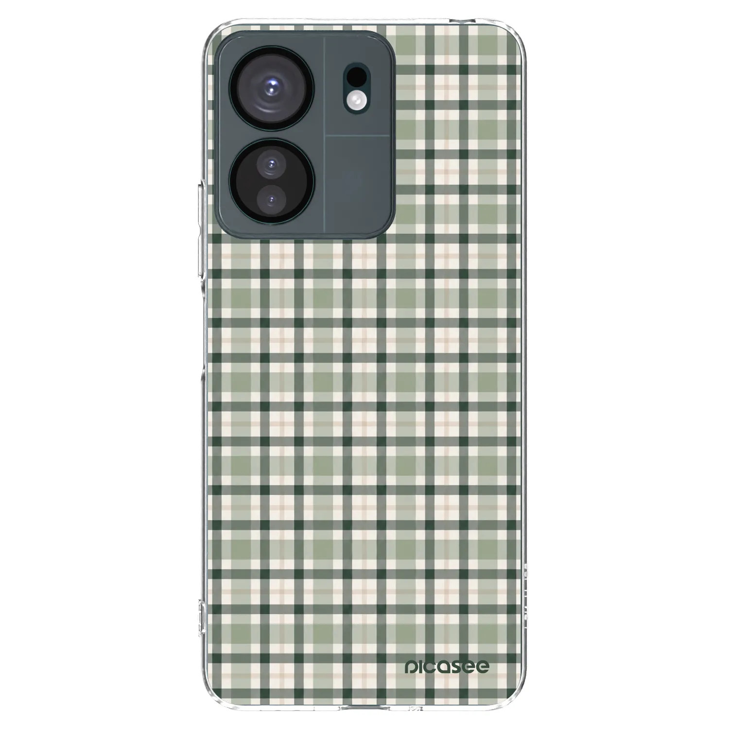 Picasee silikonový průhledný obal pro Xiaomi Redmi 13C 4G - Sage Tartan