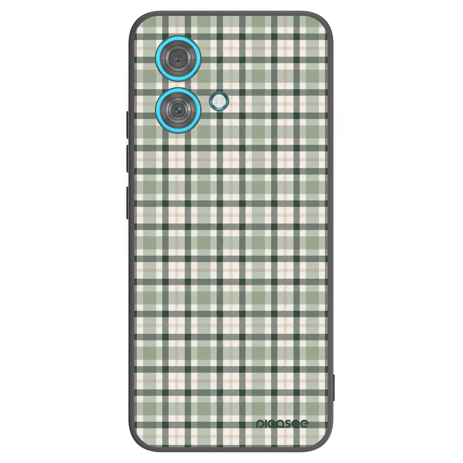 Picasee silikonový černý obal pro Motorola Edge 40 Neo - Sage Tartan