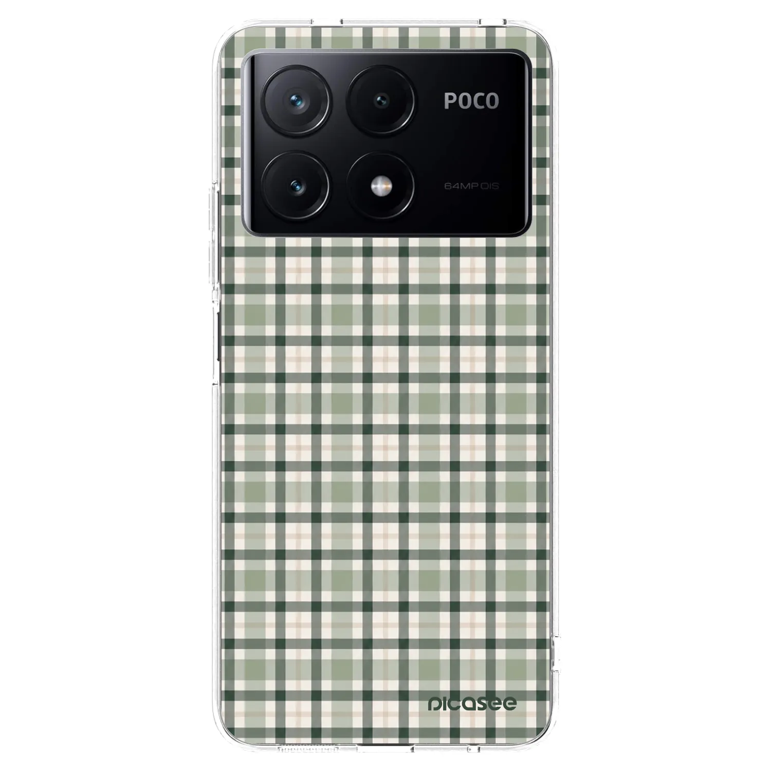 Picasee silikonový průhledný obal pro Xiaomi Poco X6 Pro - Sage Tartan