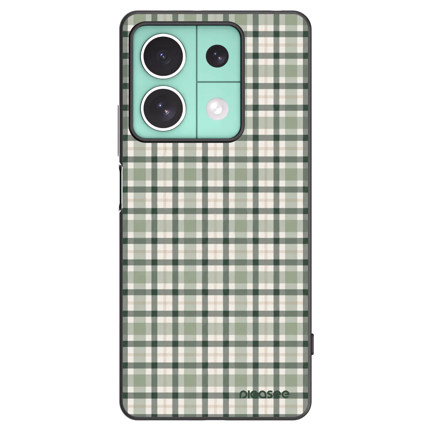 Picasee silikonový černý obal pro Xiaomi Redmi Note 13 5G - Sage Tartan