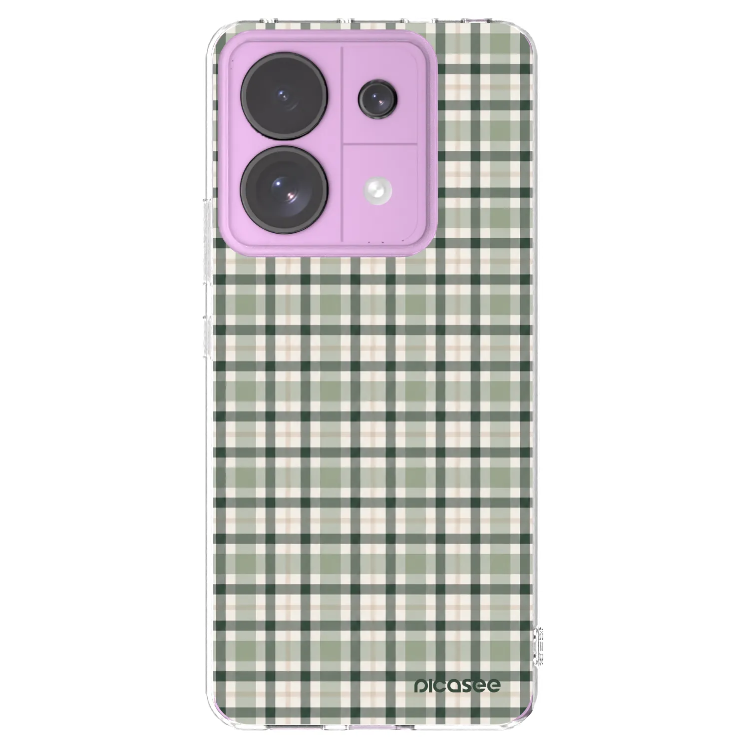 Picasee silikonový průhledný obal pro Xiaomi Redmi Note 13 Pro 5G - Sage Tartan