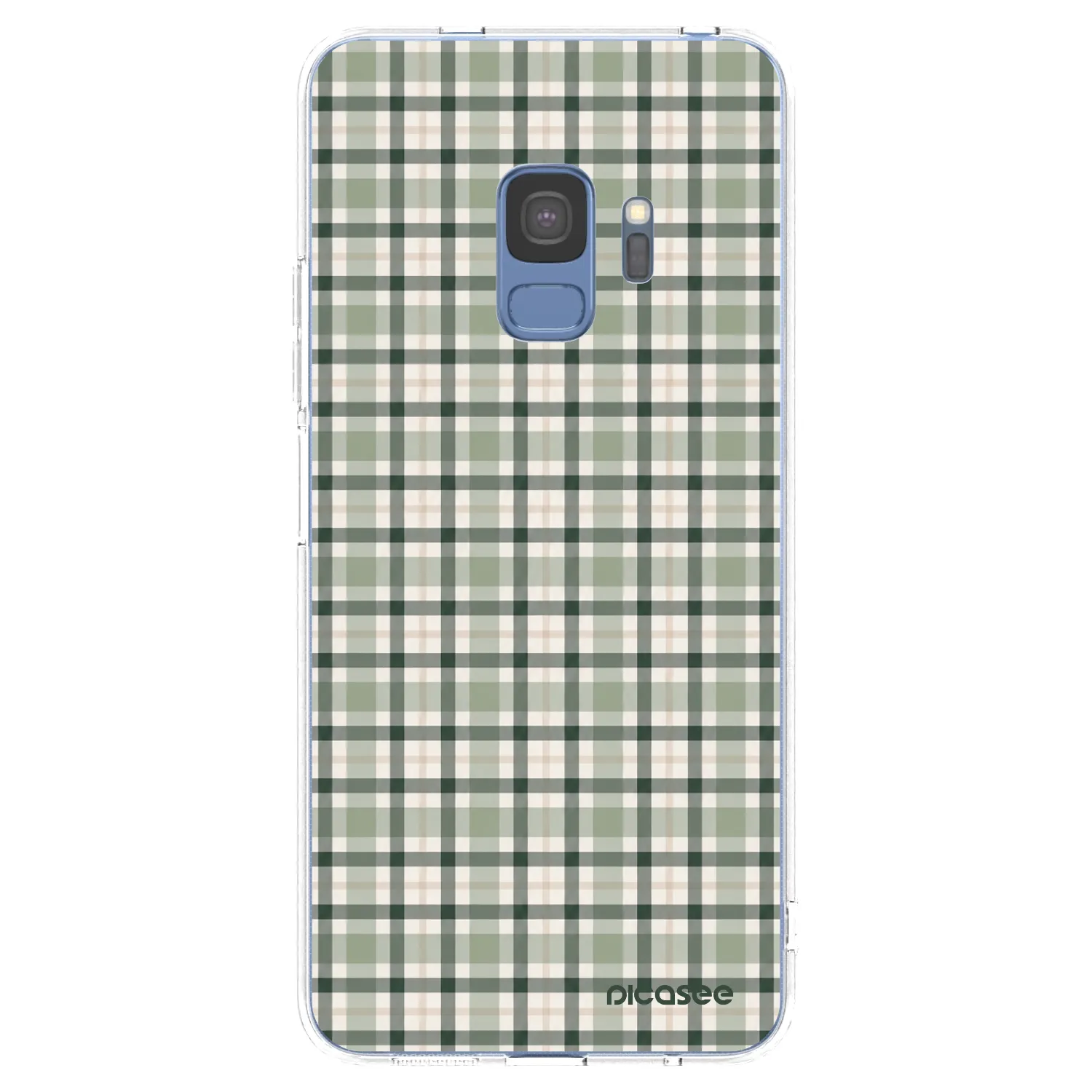 Picasee silikonový průhledný obal pro Samsung Galaxy S9 G960F - Sage Tartan