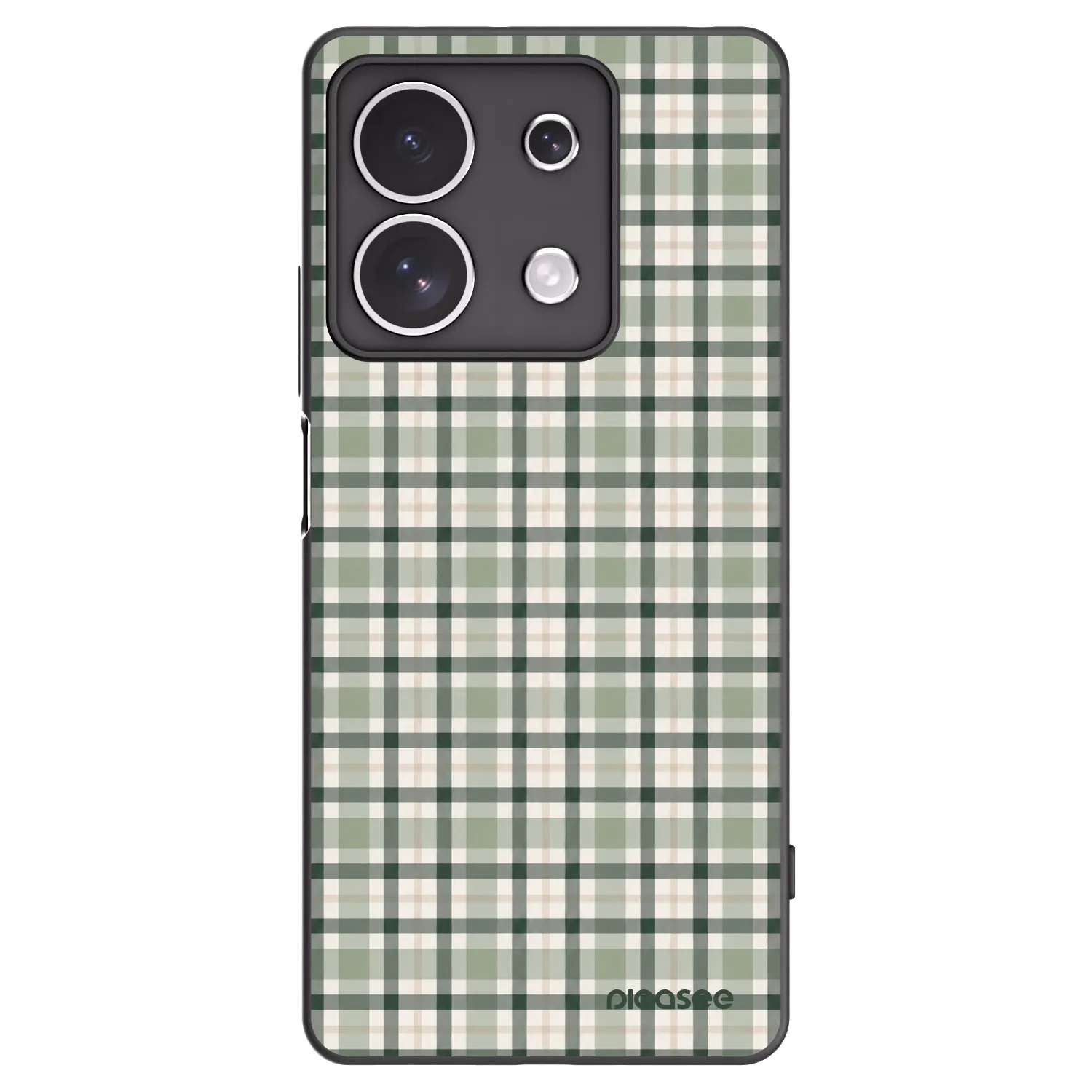 Picasee silikonový černý obal pro Xiaomi Redmi Note 13 4G - Sage Tartan