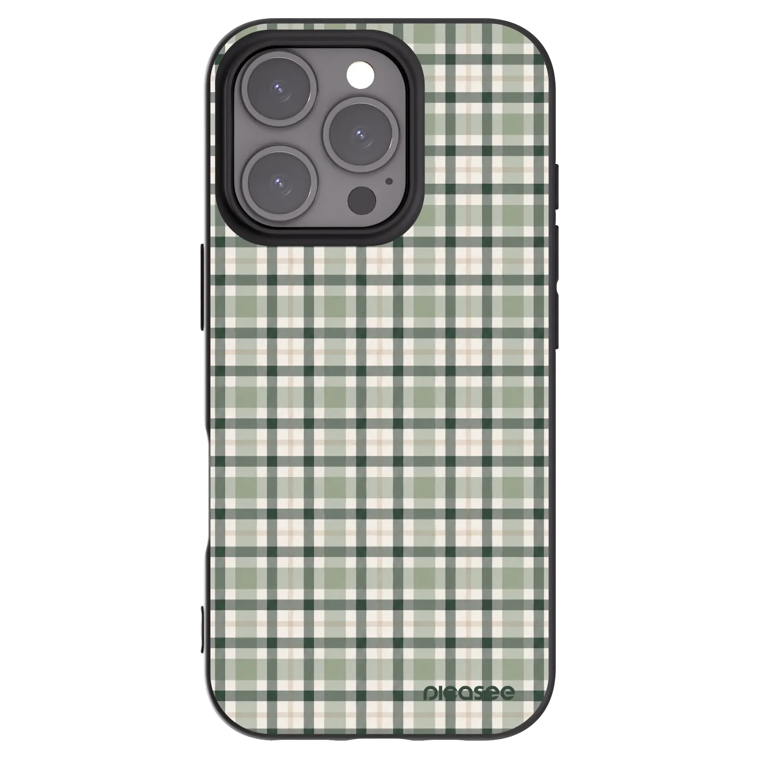 Picasee silikonový černý obal pro Apple iPhone 16 Pro - Sage Tartan