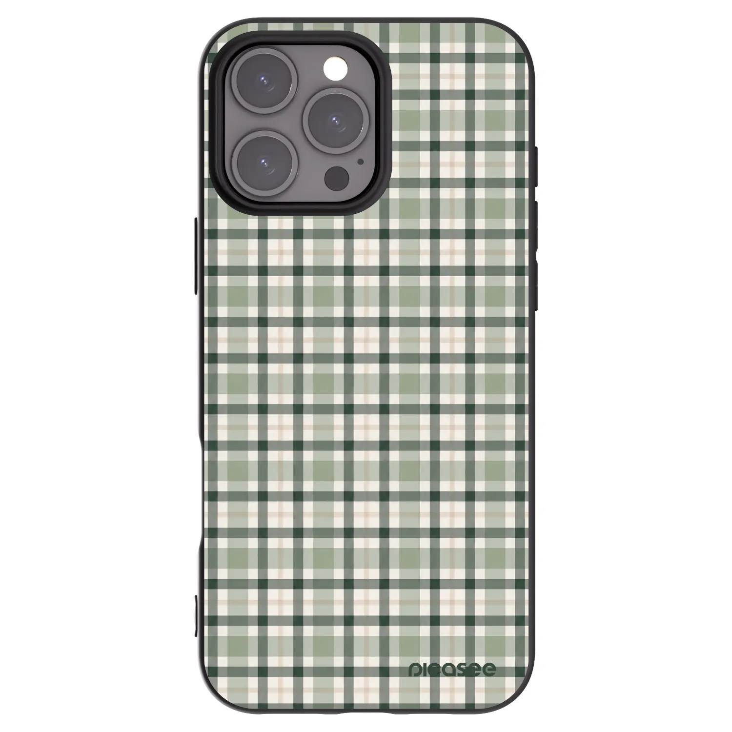 Picasee silikonový černý obal pro Apple iPhone 16 Pro Max - Sage Tartan