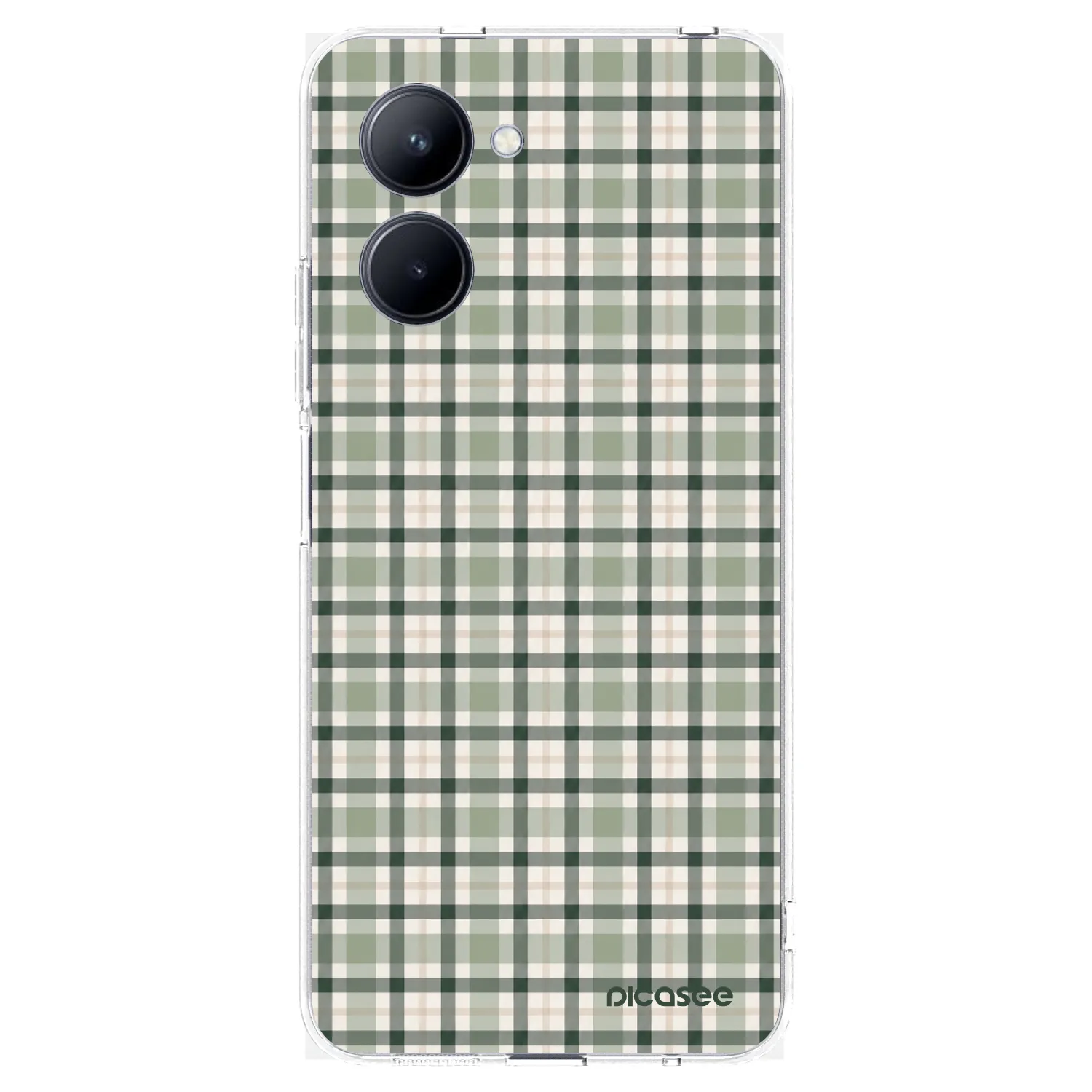 Picasee silikonový průhledný obal pro Realme C33 (2023) - Sage Tartan