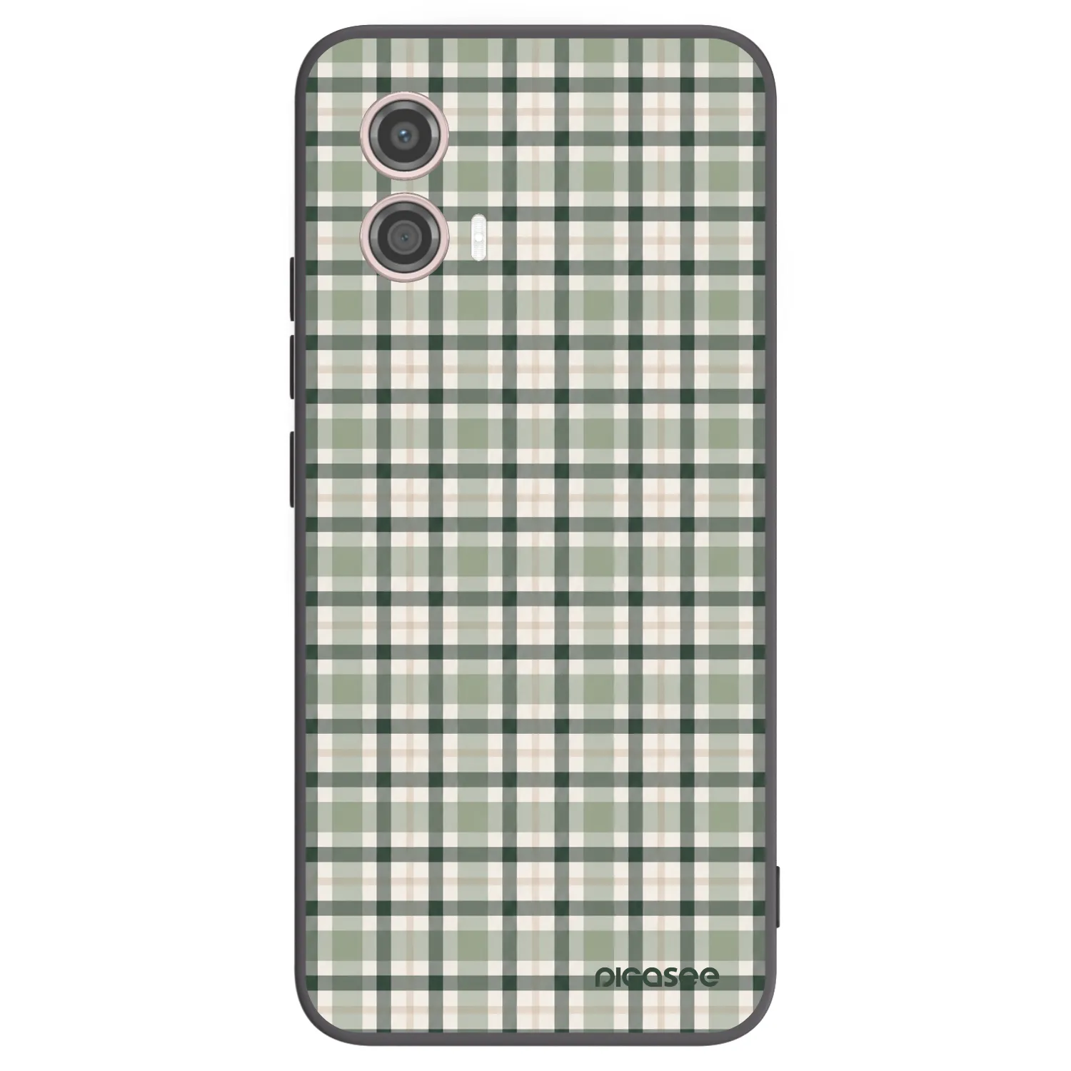 Picasee silikonový černý obal pro Motorola Moto G53 5G - Sage Tartan