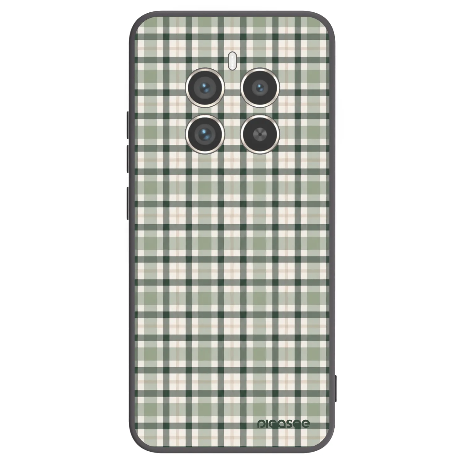 Picasee silikonový černý obal pro Realme 12 Pro 5G - Sage Tartan