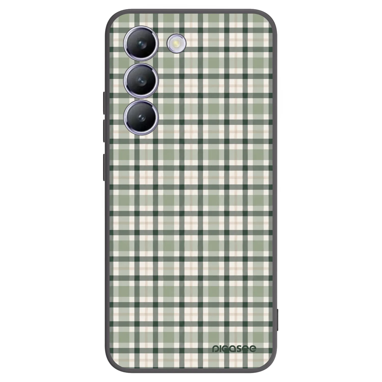 Picasee silikonový černý obal pro Vivo V40 SE 5G - Sage Tartan
