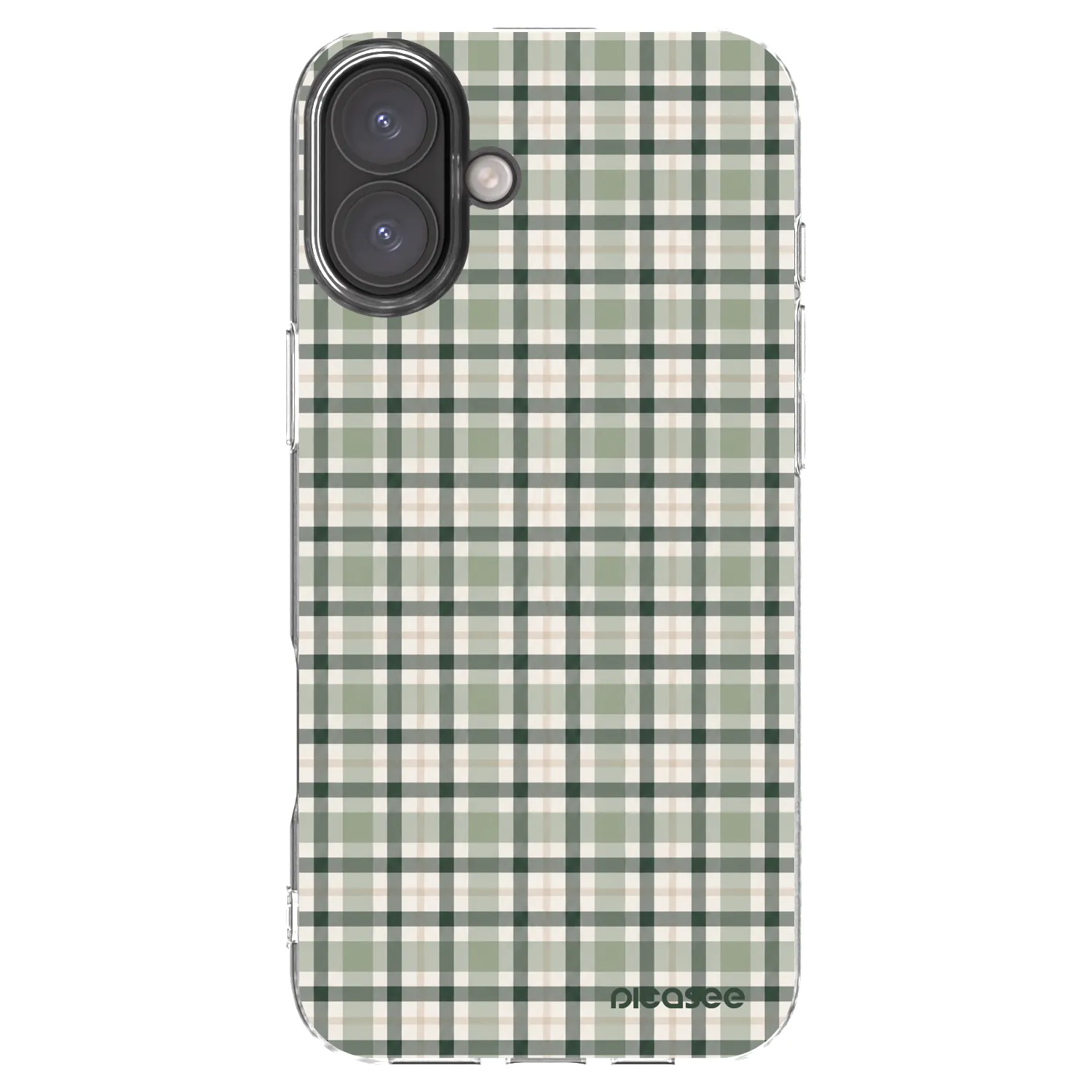 Picasee silikonový průhledný obal pro Apple iPhone 16 Plus - Sage Tartan
