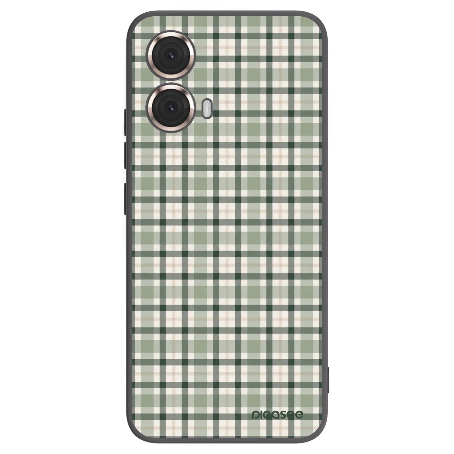 Picasee silikonový černý obal pro Motorola Moto G85 - Sage Tartan