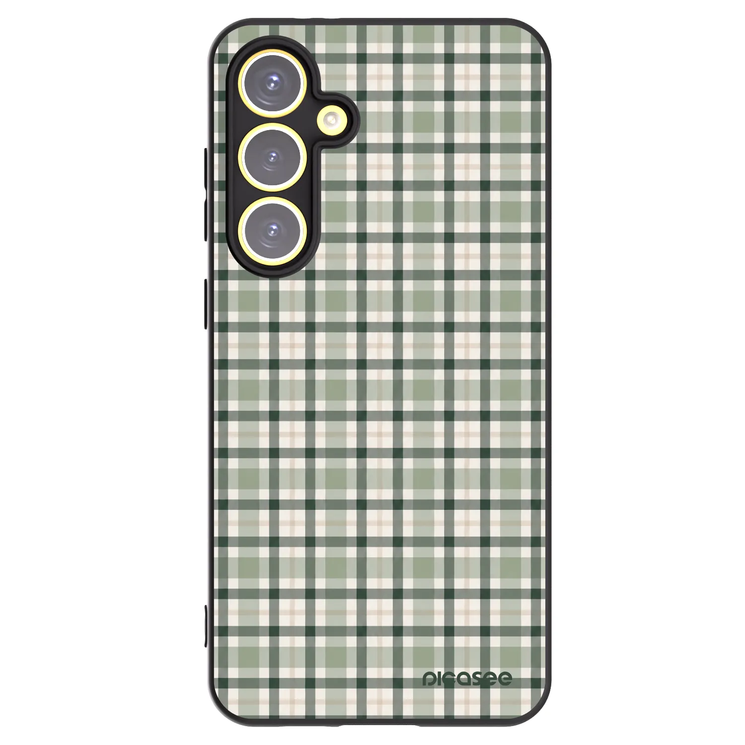 Picasee silikonový černý obal pro Samsung Galaxy S24 FE S721B - Sage Tartan