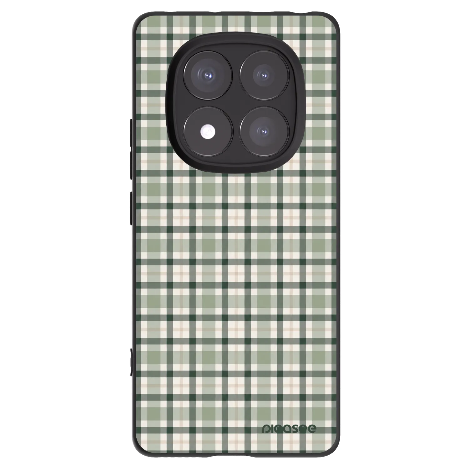 Picasee silikonový černý obal pro Xiaomi Redmi Note 14 Pro+ 5G - Sage Tartan