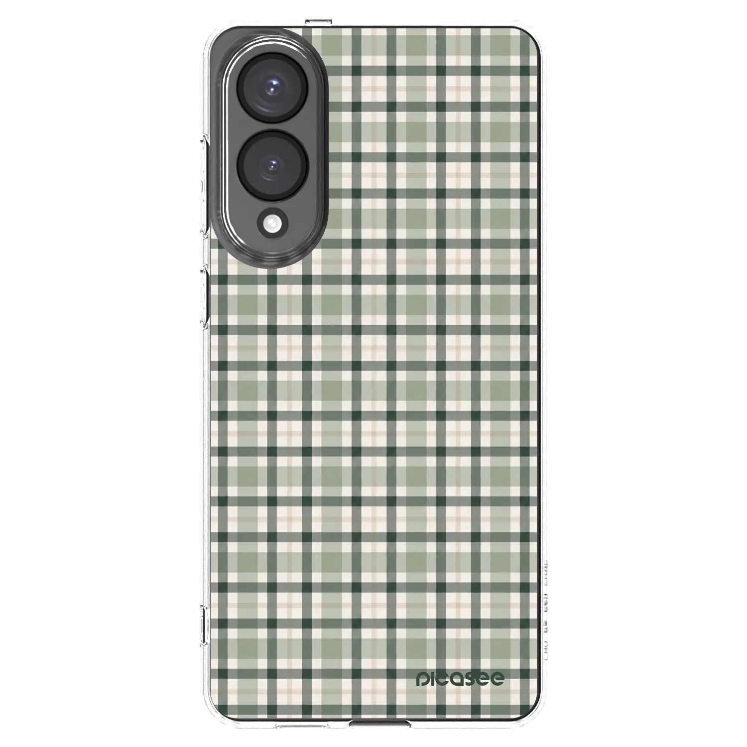 Picasee silikonový průhledný obal pro Samsung Galaxy S25 Edge 5G - Sage Tartan