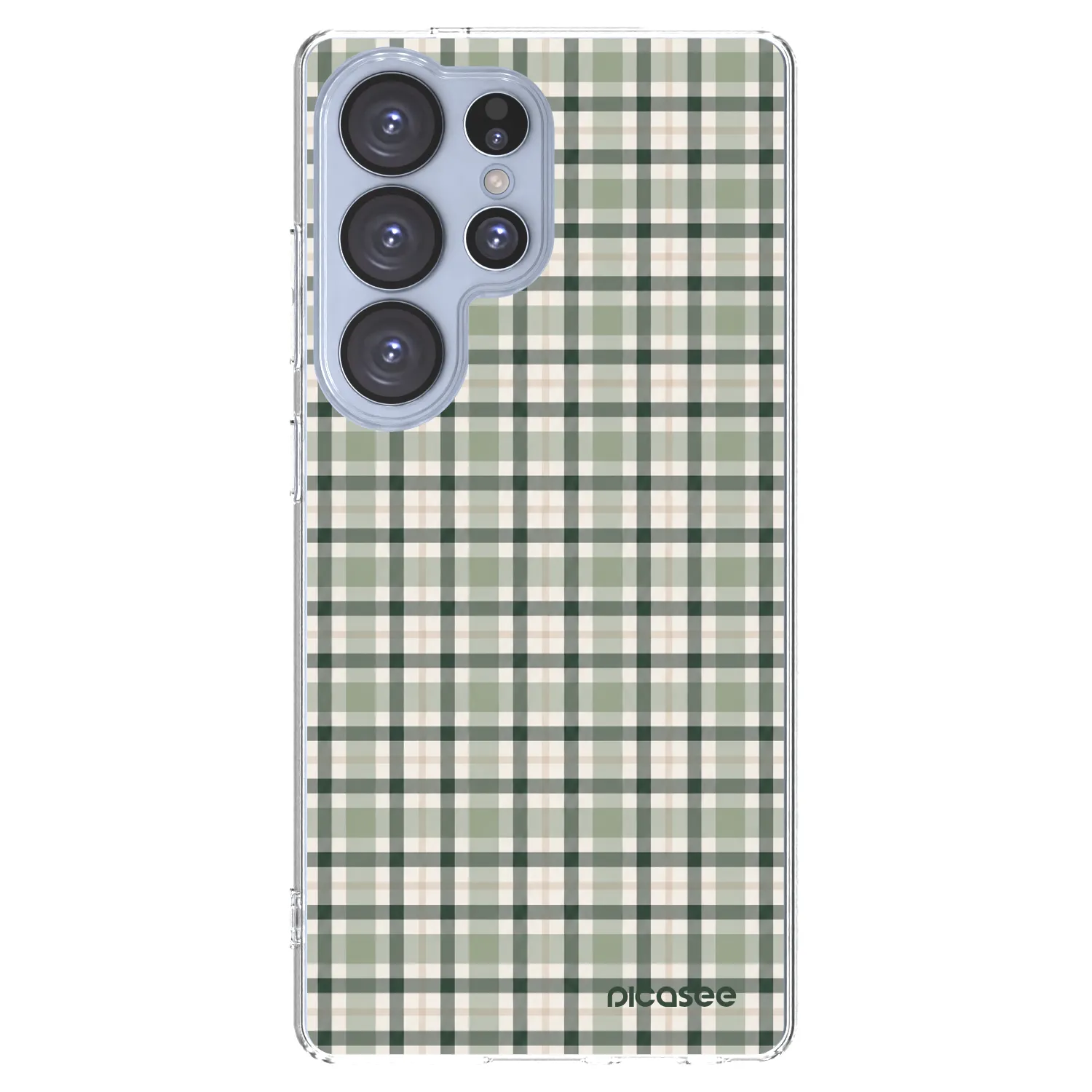 Picasee silikonový průhledný obal pro Samsung Galaxy S25 Ultra 5G - Sage Tartan
