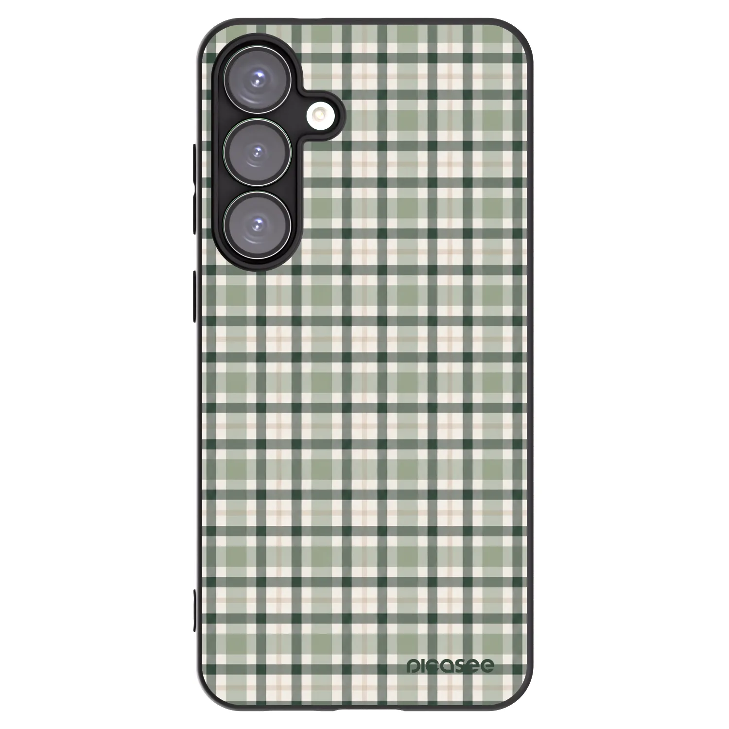 Picasee silikonový černý obal pro Samsung Galaxy S25+ 5G - Sage Tartan