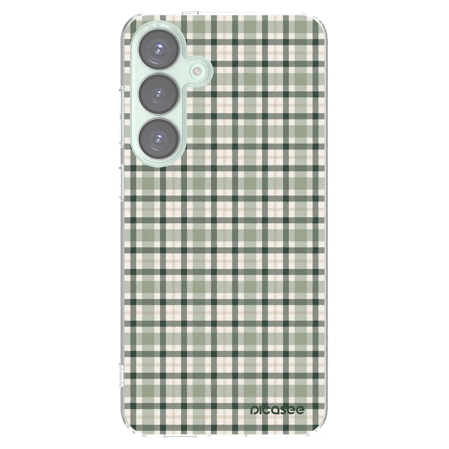 Picasee silikonový průhledný obal pro Samsung Galaxy S25+ 5G - Sage Tartan