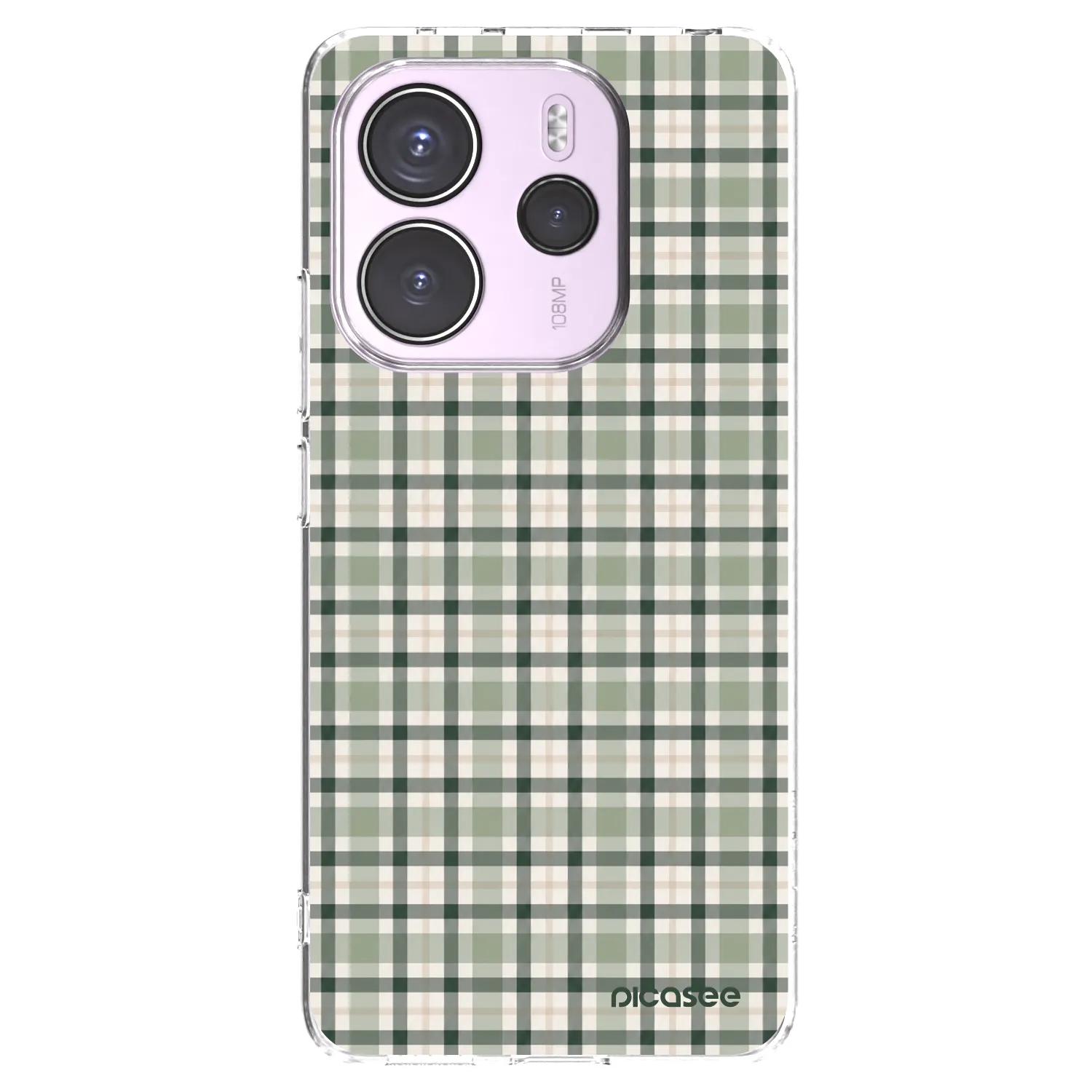 Picasee silikonový průhledný obal pro Xiaomi Redmi Note 14 4G - Sage Tartan