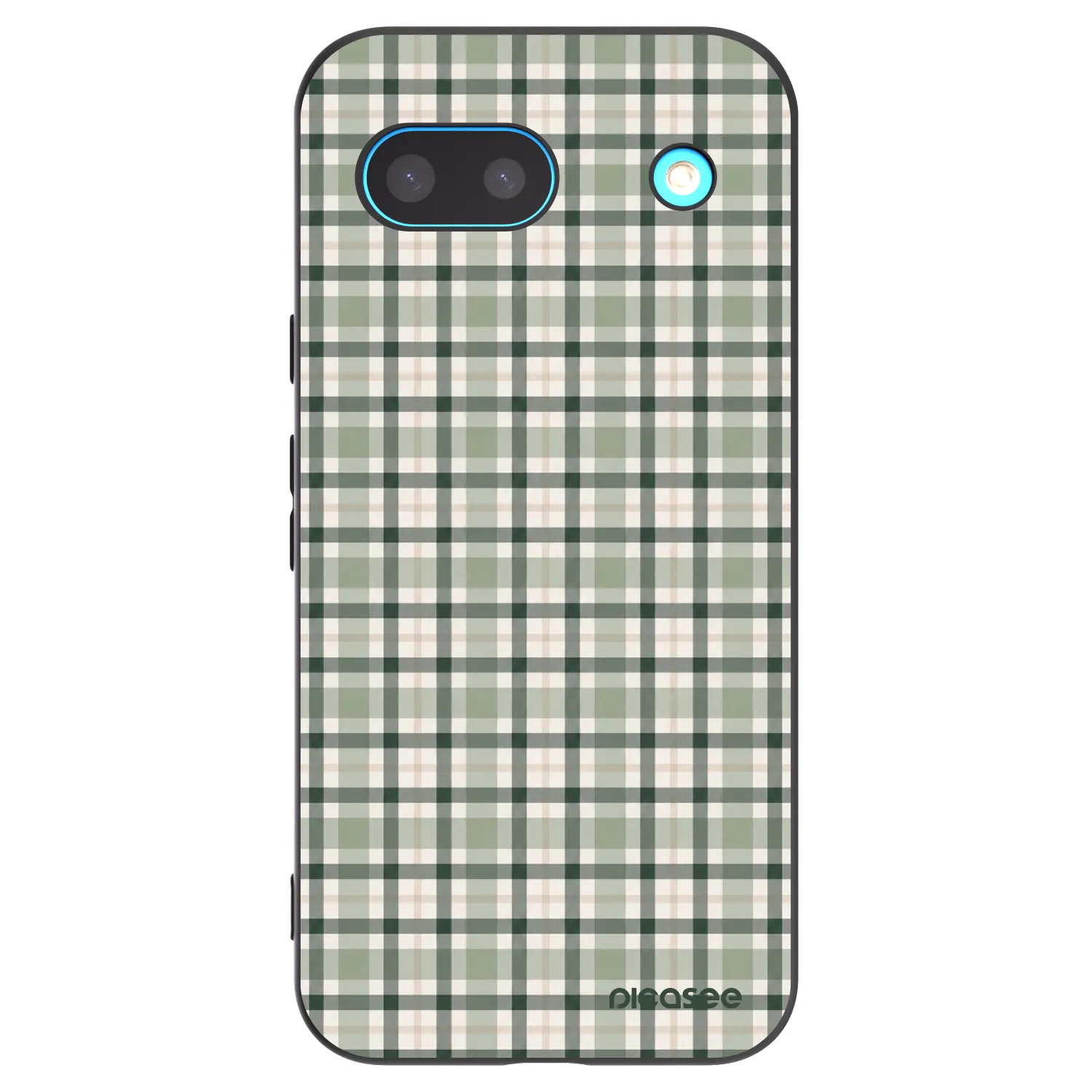 Picasee silikonový černý obal pro Google Pixel 8 - Sage Tartan