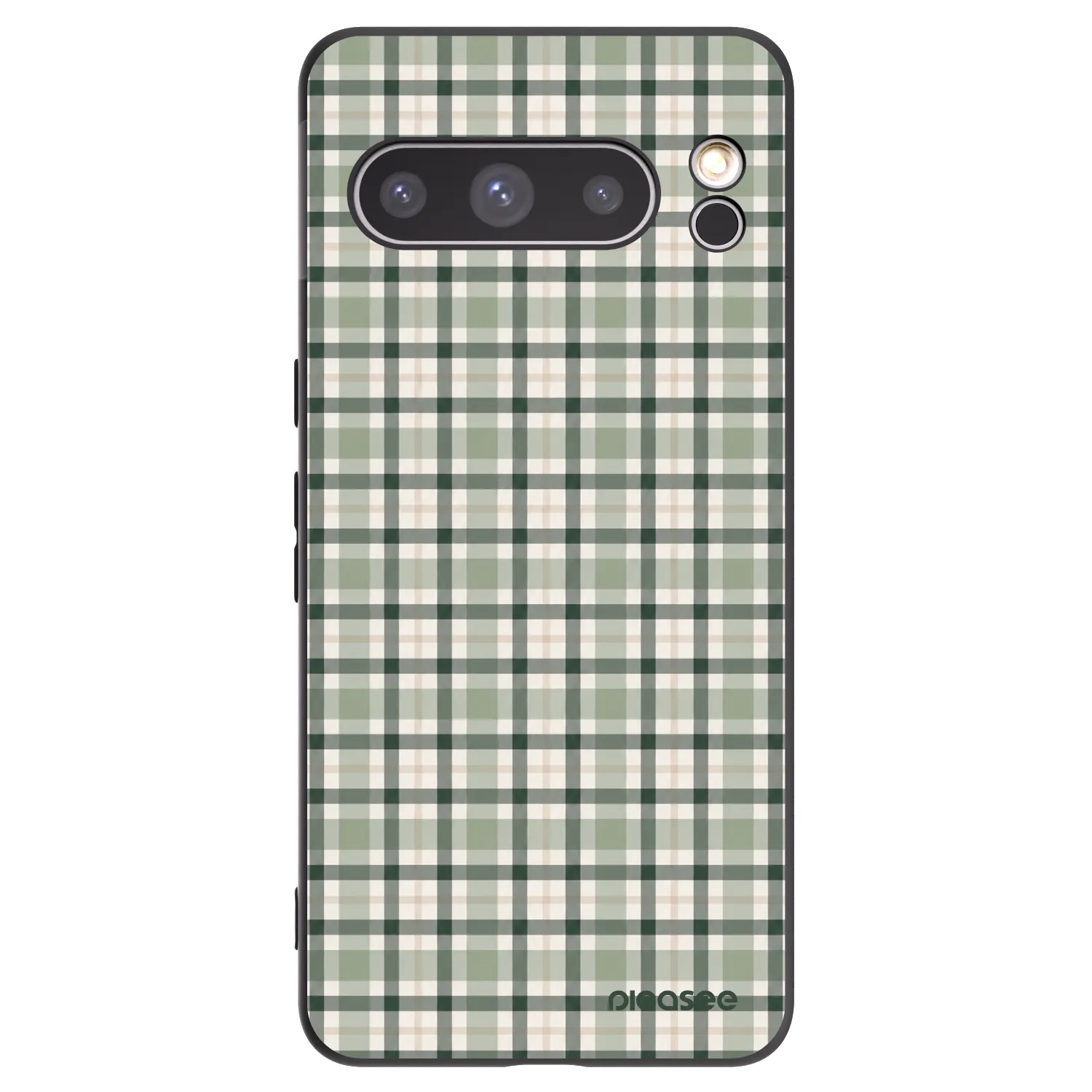 Picasee silikonový černý obal pro Google Pixel 8 Pro - Sage Tartan