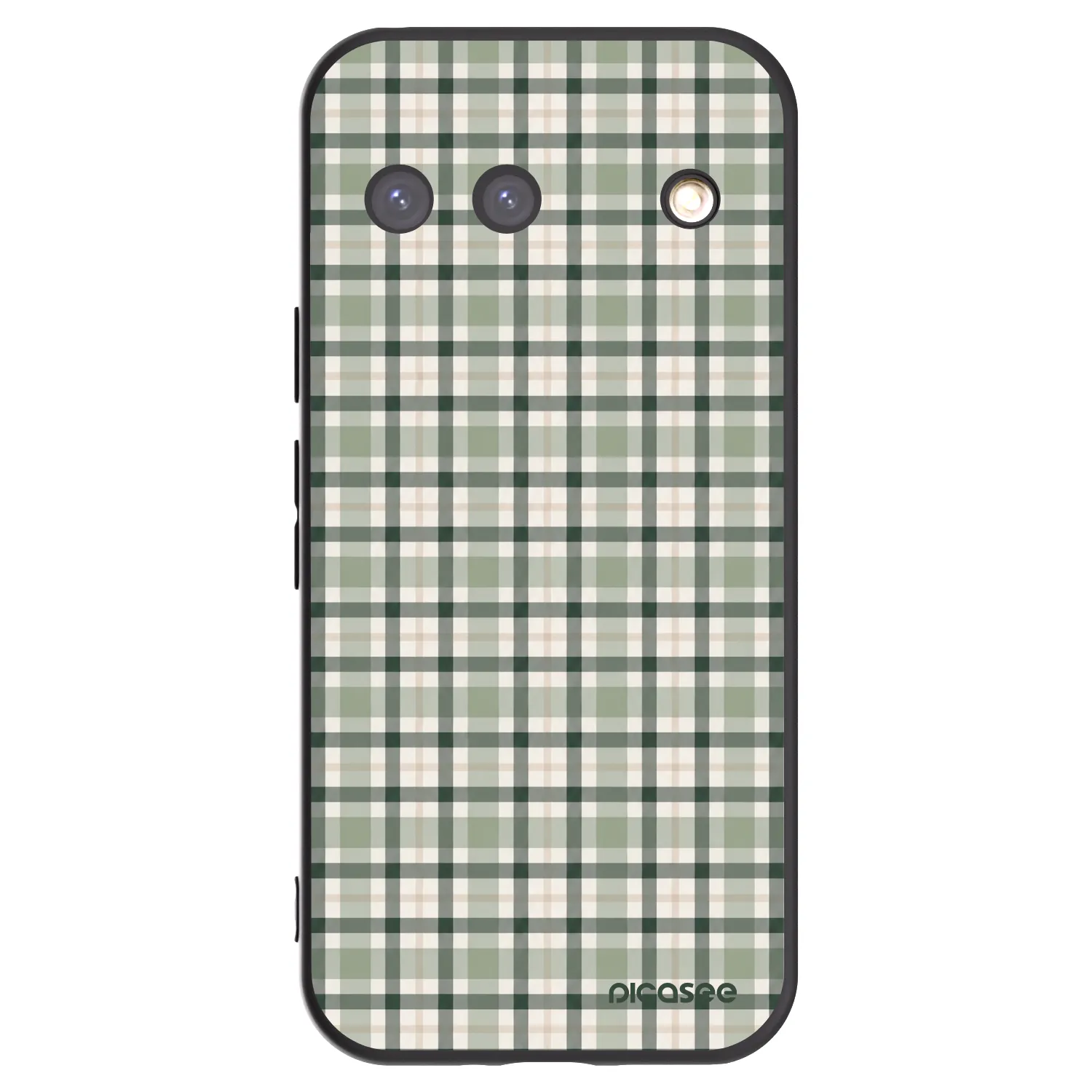 Picasee silikonový černý obal pro Google Pixel 9 - Sage Tartan