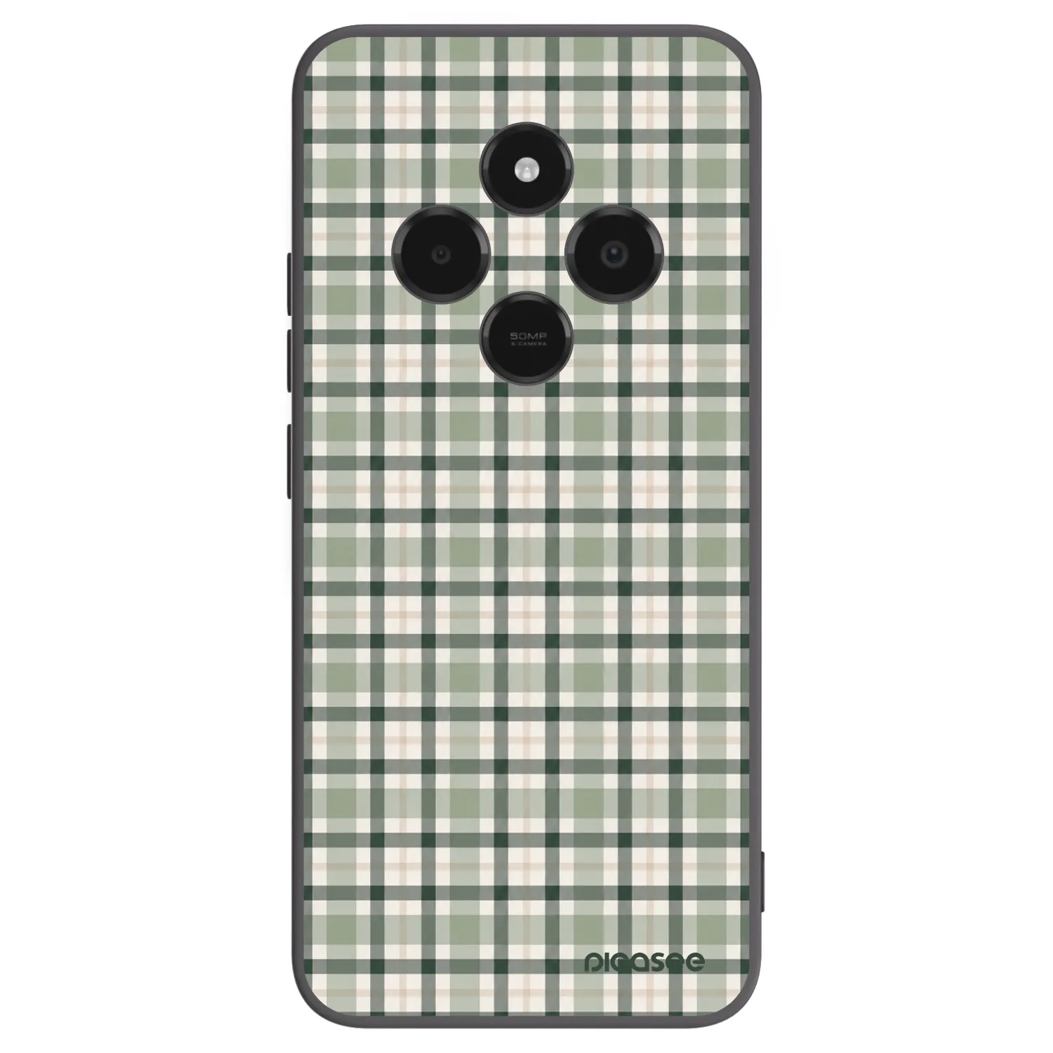 Picasee silikonový černý obal pro Xiaomi Poco C75 - Sage Tartan