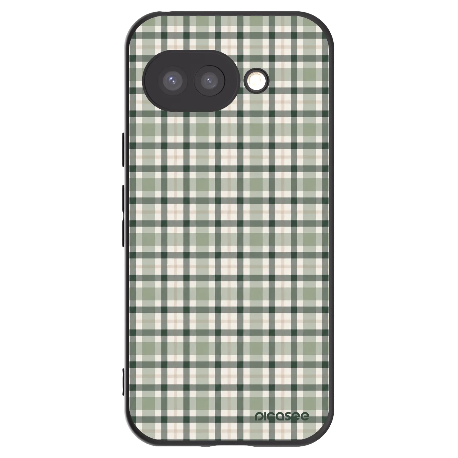 Picasee silikonový černý obal pro Google Pixel 9a - Sage Tartan