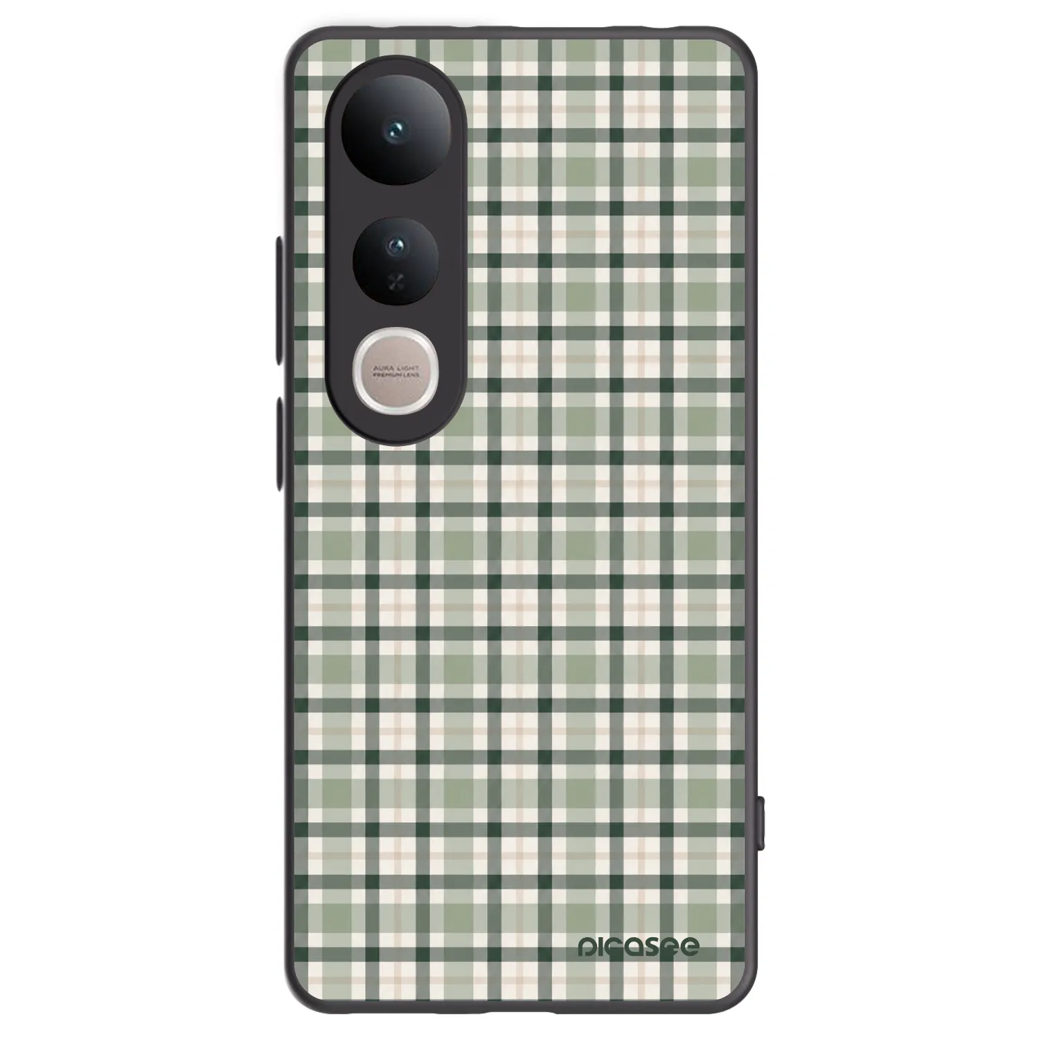 Picasee silikonový černý obal pro Vivo V50 Lite 5G - Sage Tartan