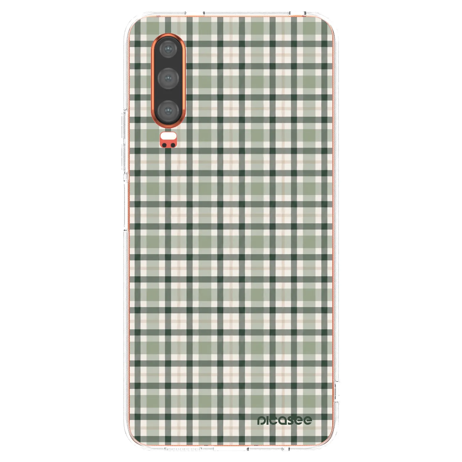 Picasee silikonový průhledný obal pro Huawei P30 - Sage Tartan