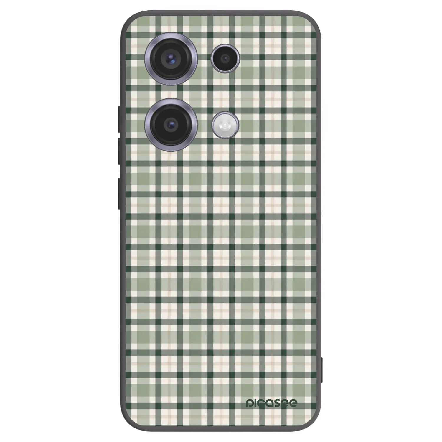 Picasee silikonový černý obal pro Xiaomi Redmi Note 14S - Sage Tartan