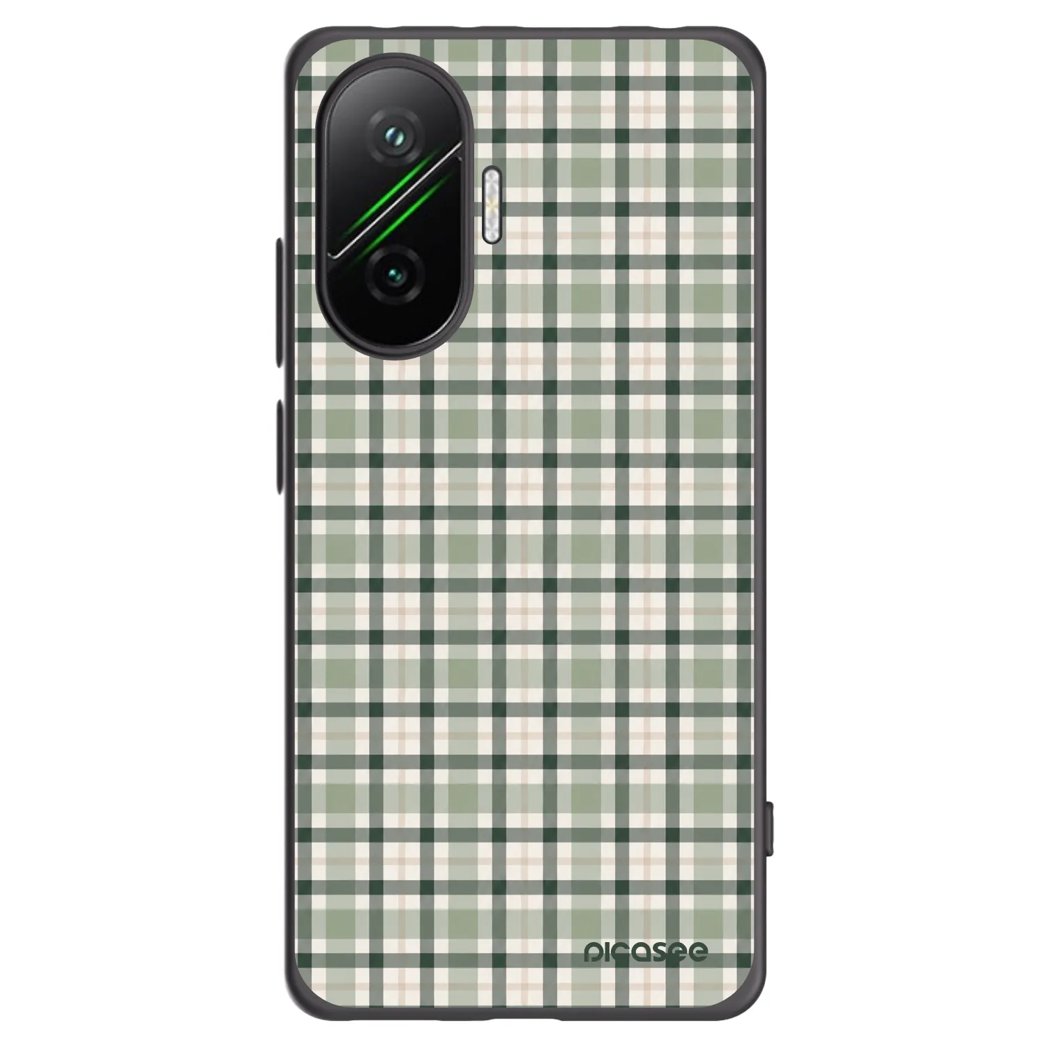 Picasee silikonový černý obal pro Xiaomi Poco F7 5G - Sage Tartan