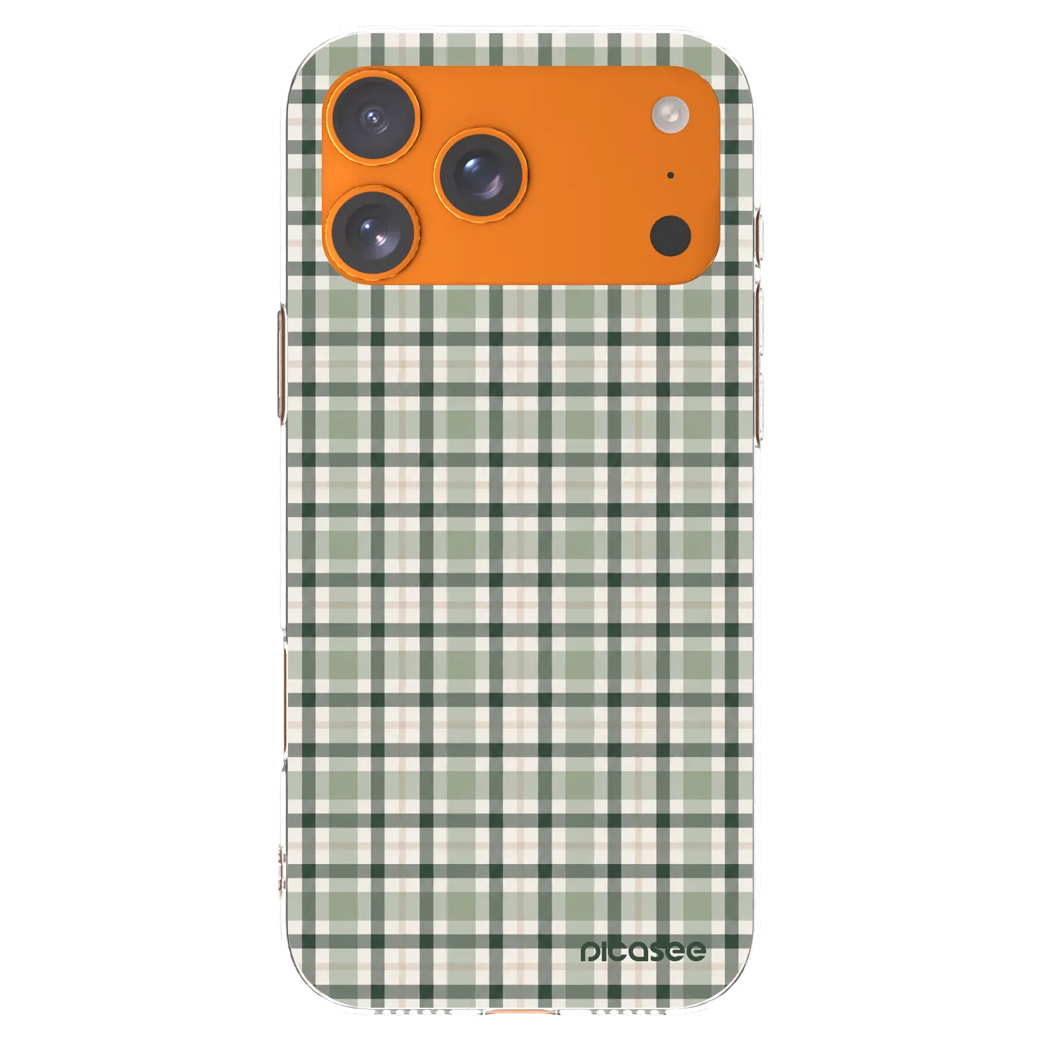 Picasee silikonový průhledný obal pro Apple iPhone 17 Pro Max - Sage Tartan