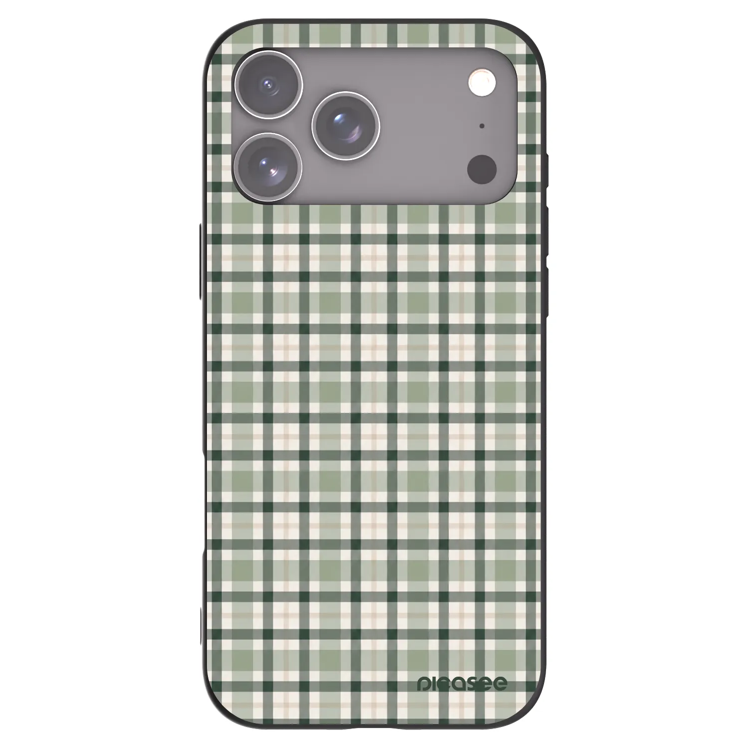 Picasee silikonový černý obal pro Apple iPhone 17 Pro Max - Sage Tartan