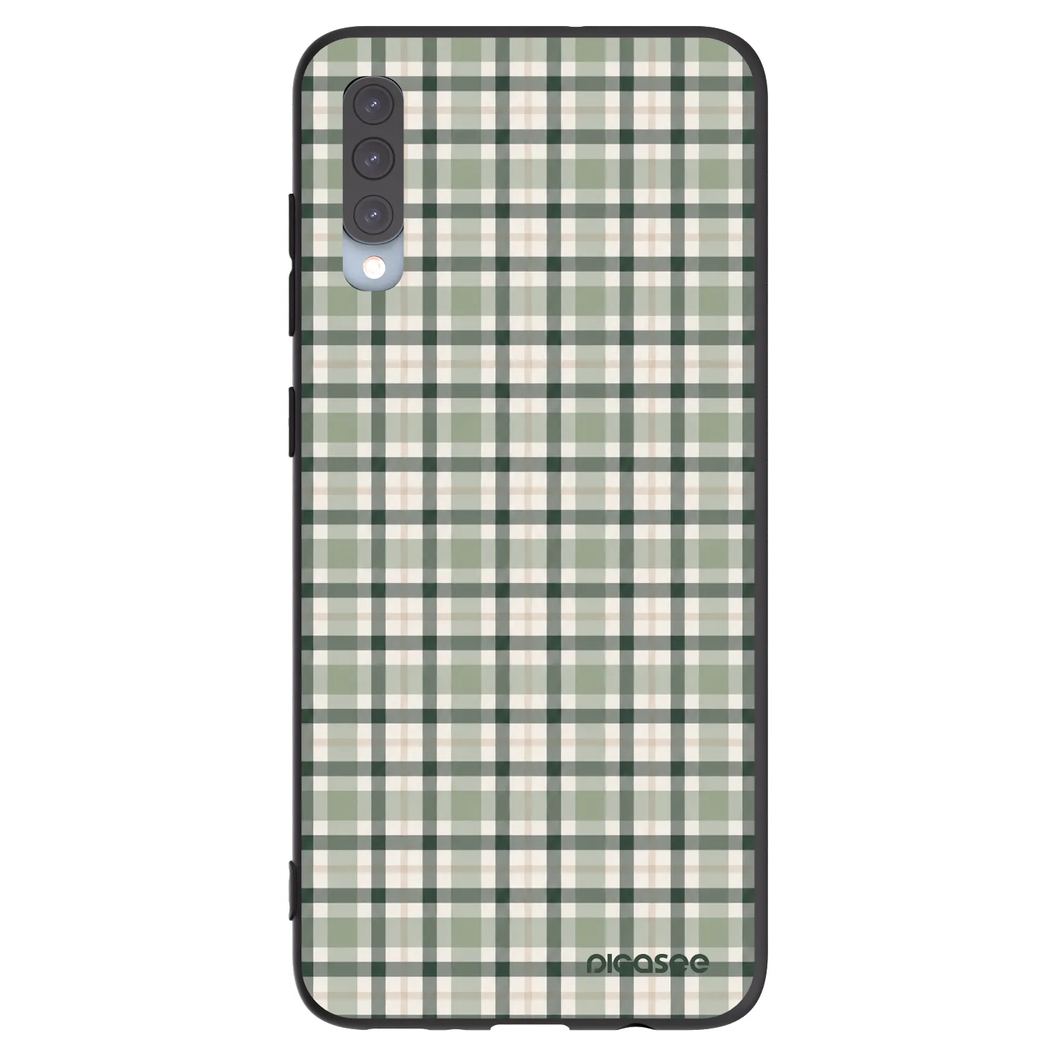 Picasee silikonový černý obal pro Samsung Galaxy A70 A705F - Sage Tartan