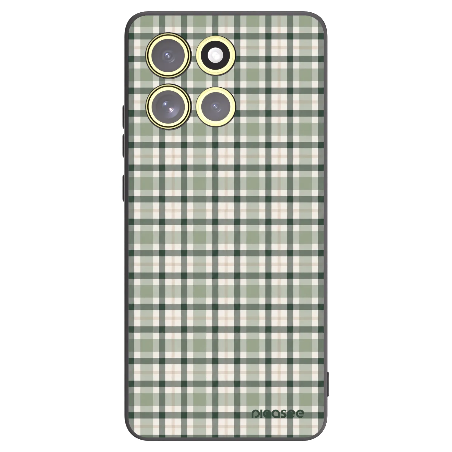 Picasee silikonový černý obal pro Motorola Moto G86 5G - Sage Tartan