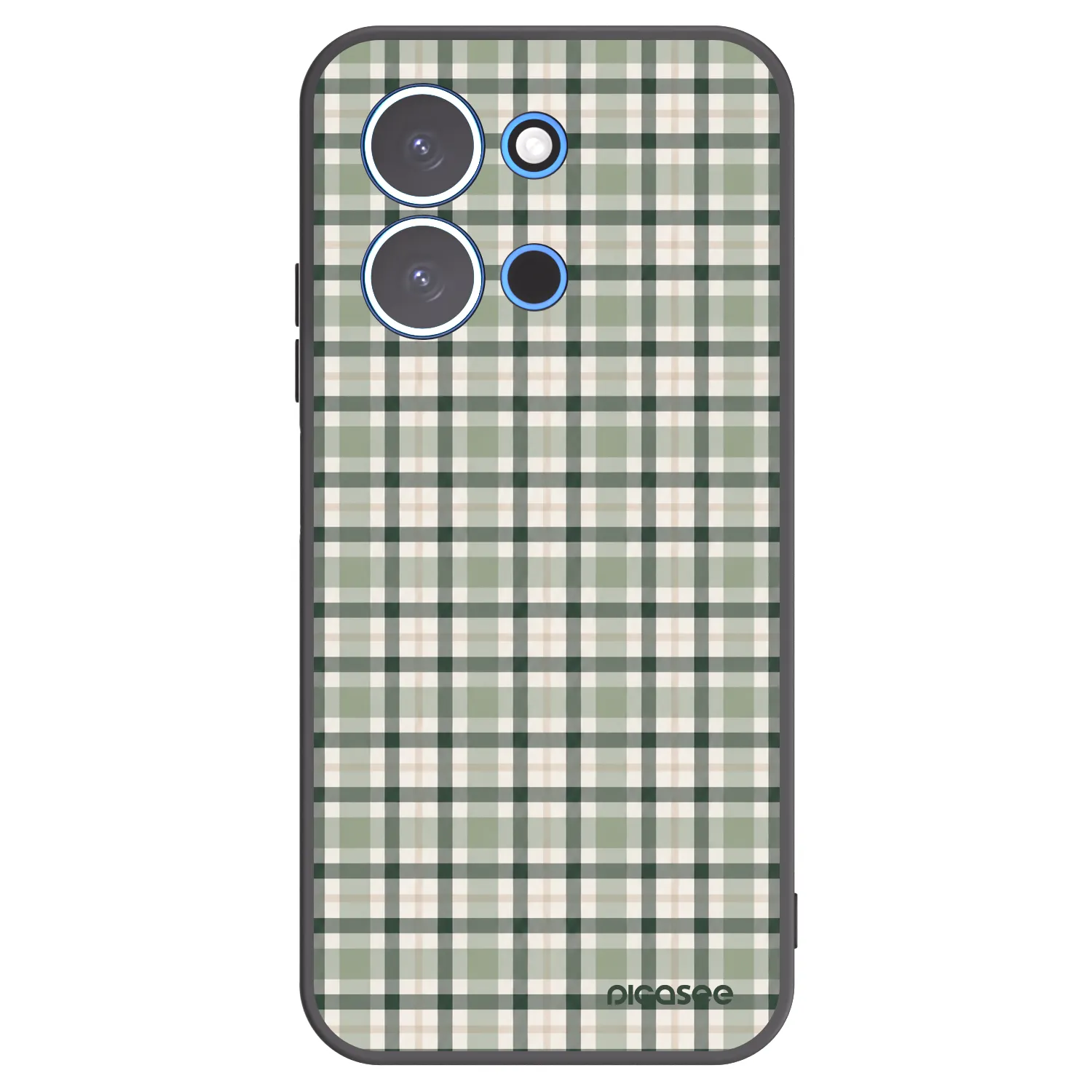 Picasee silikonový černý obal pro Xiaomi Redmi 15C 4G - Sage Tartan