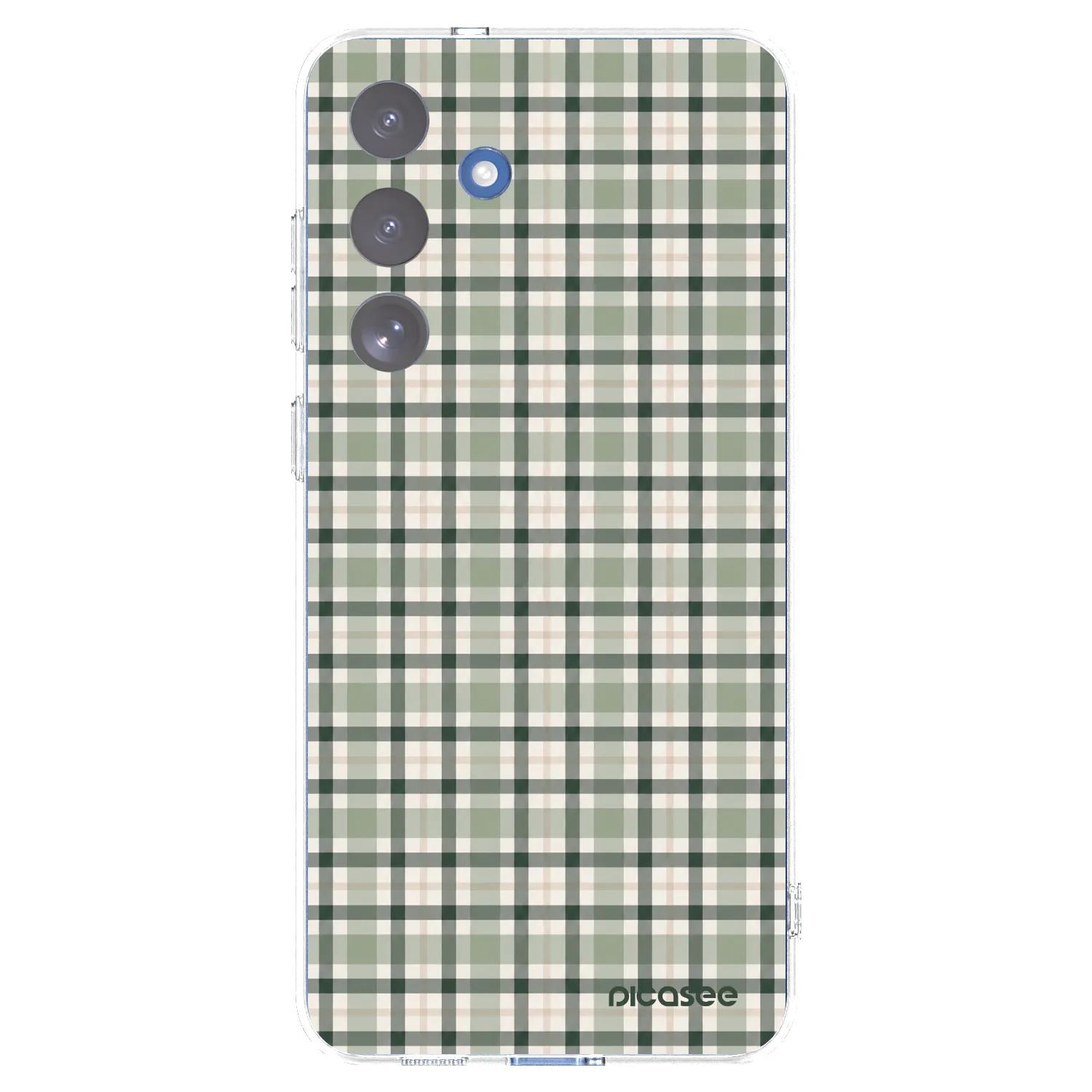 Picasee silikonový průhledný obal pro Samsung Galaxy S25 FE 5G - Sage Tartan