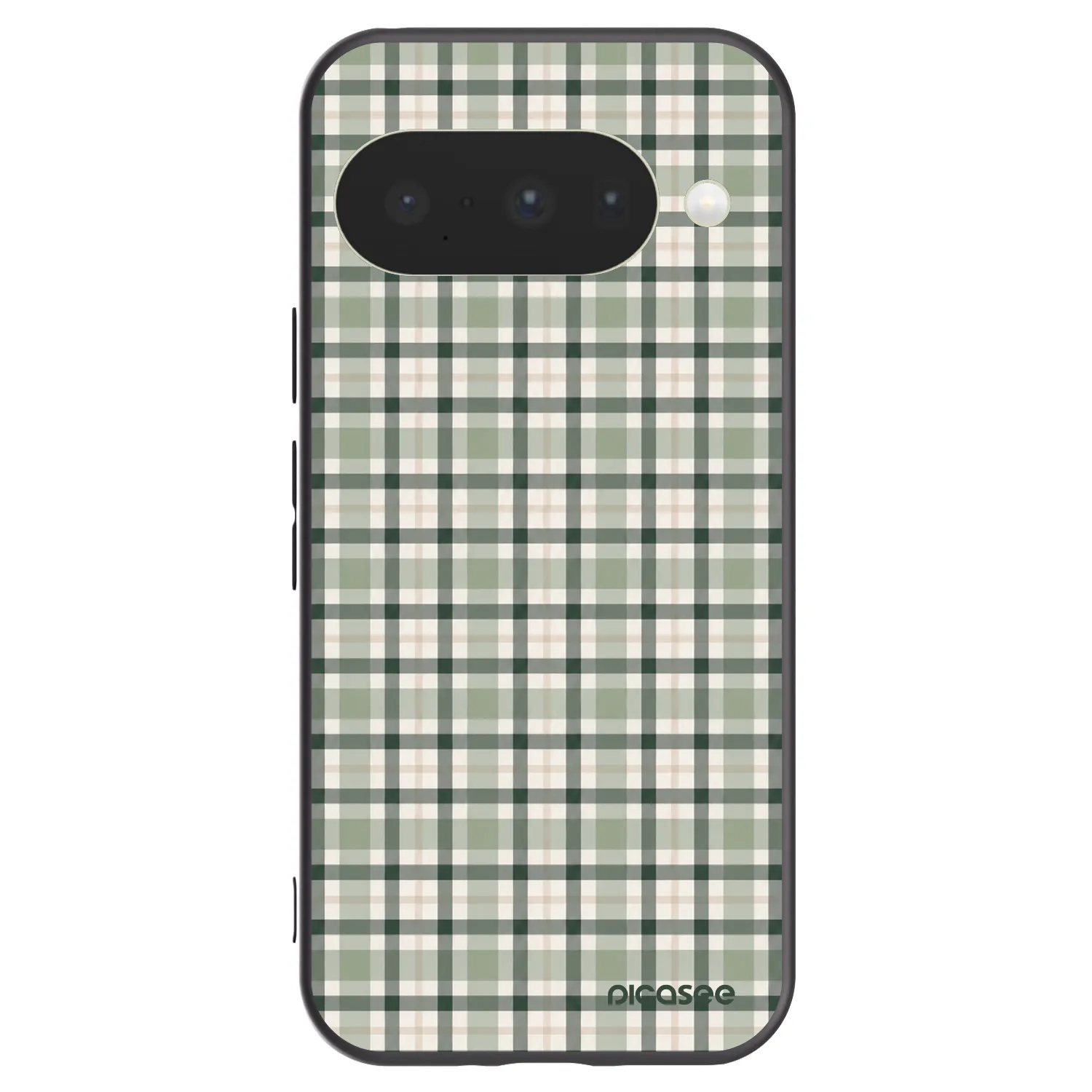 Picasee silikonový černý obal pro Google Pixel 10 - Sage Tartan