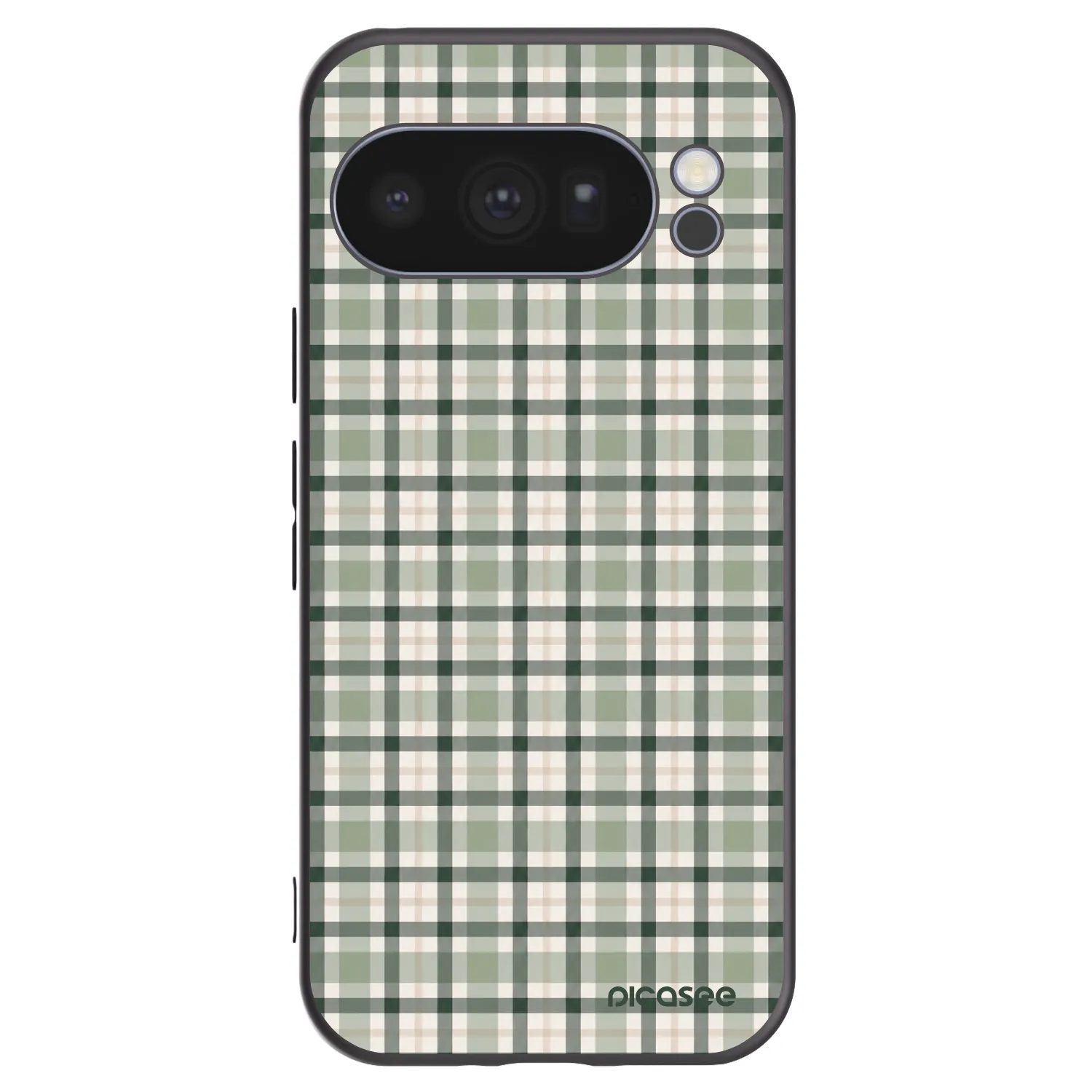 Picasee silikonový černý obal pro Google Pixel 10 Pro - Sage Tartan