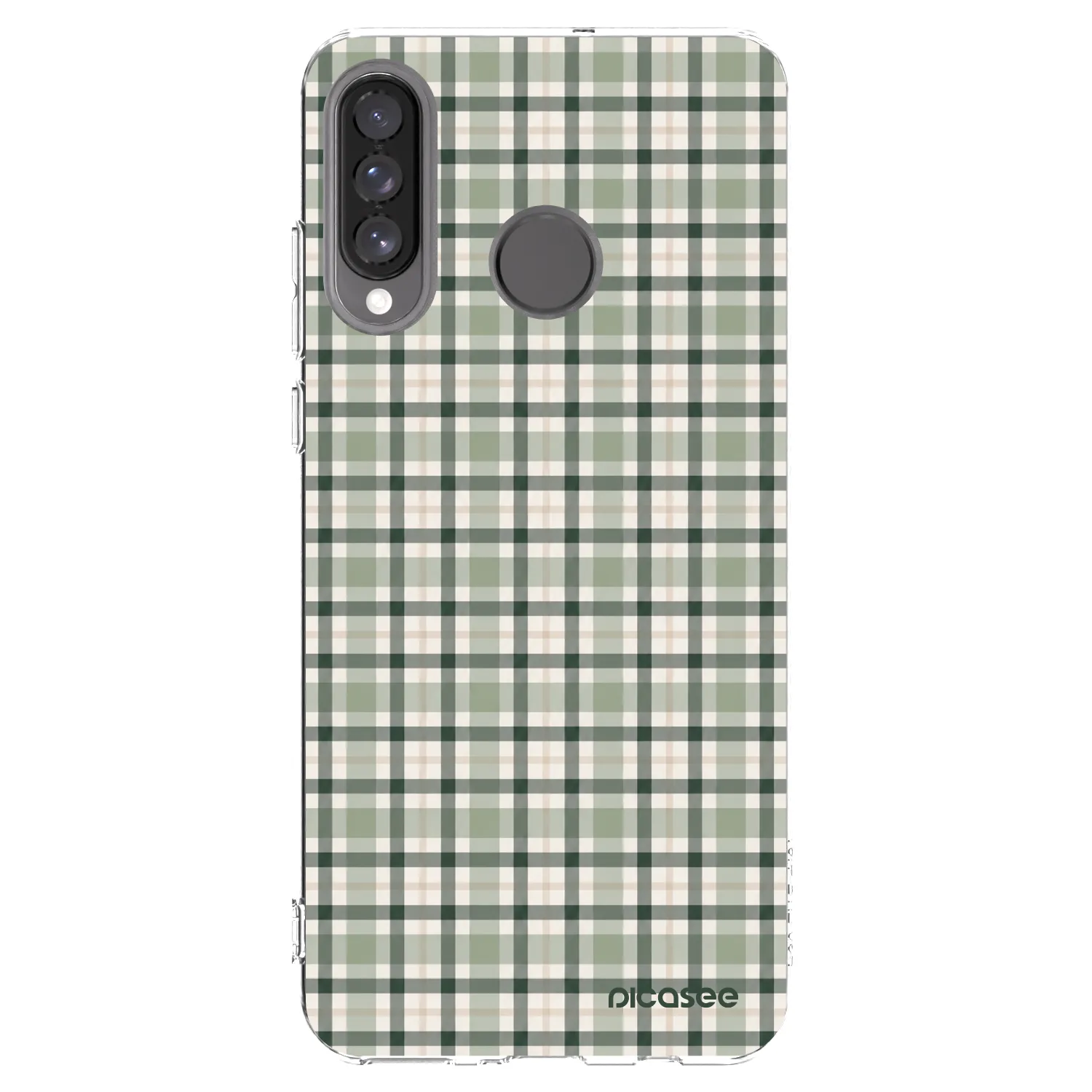 Picasee silikonový průhledný obal pro Huawei P30 Lite - Sage Tartan