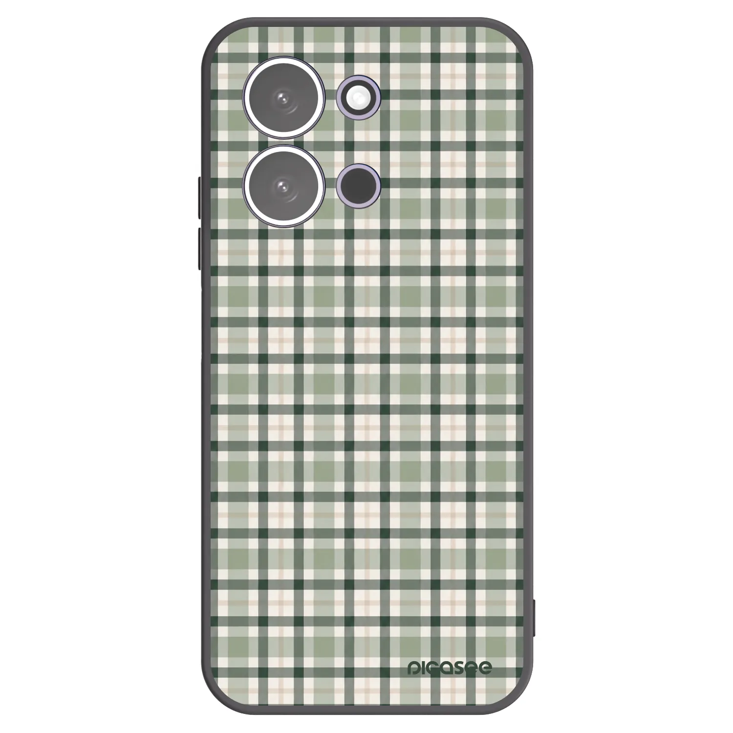 Picasee silikonový černý obal pro Xiaomi Redmi 15C 5G - Sage Tartan