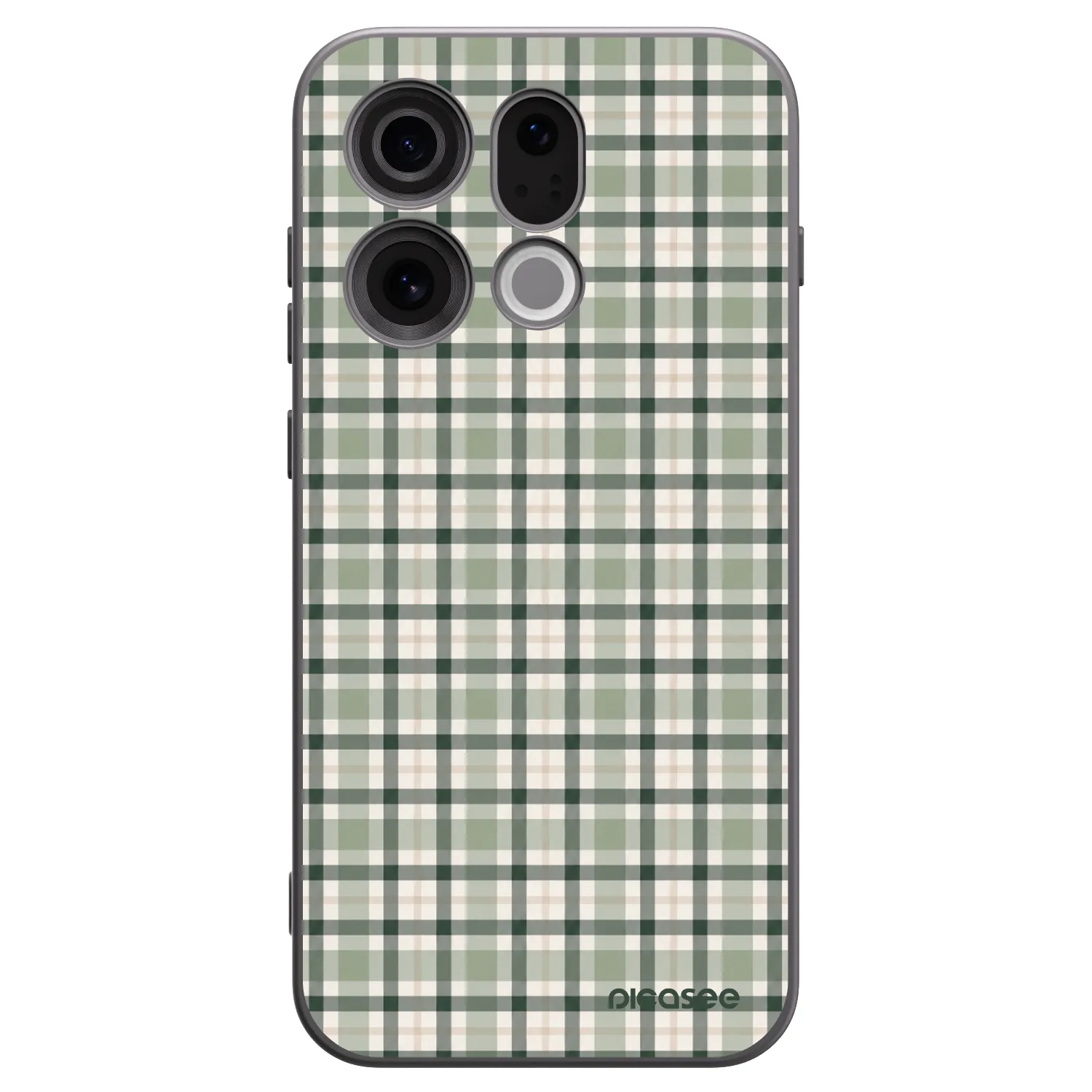 Picasee silikonový černý obal pro OPPO Find X9 - Sage Tartan