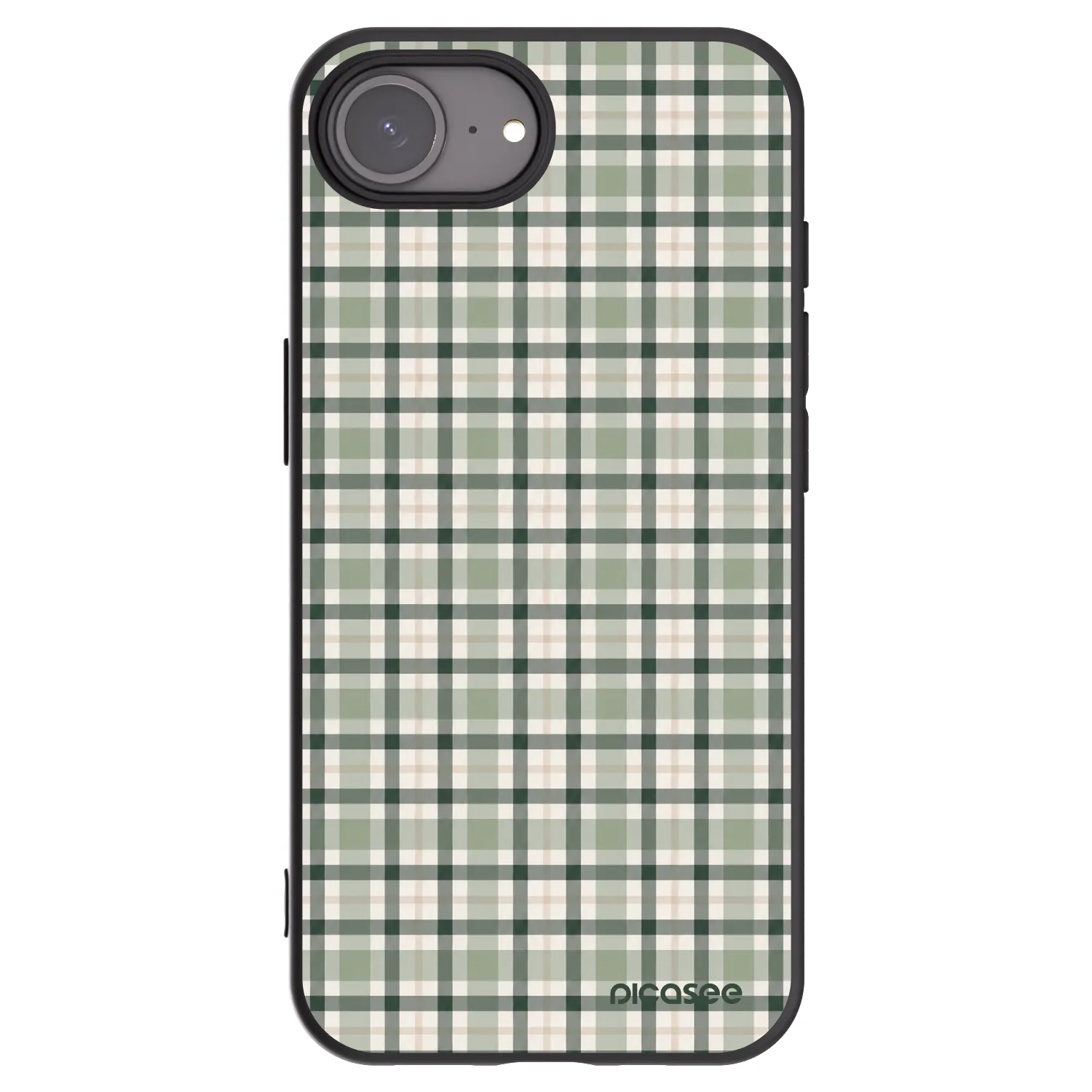 Picasee silikonový černý obal pro Apple iPhone 17e - Sage Tartan
