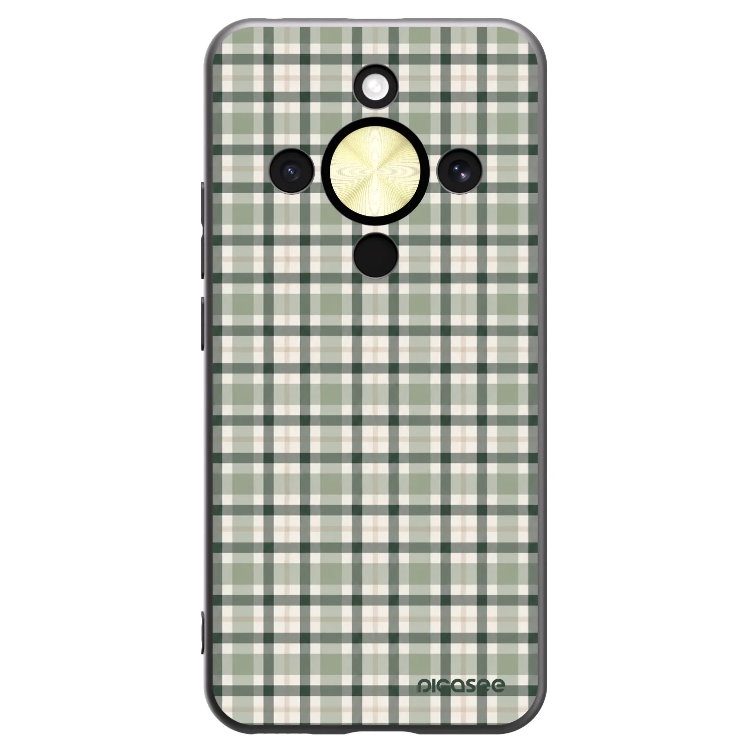 Picasee silikonový černý obal pro Honor Magic8 Lite 5G - Sage Tartan