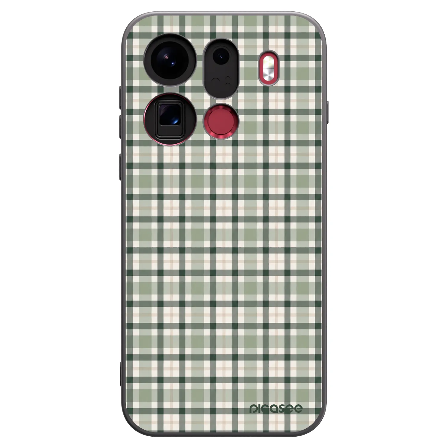 Picasee silikonový černý obal pro OPPO Find X9 Pro - Sage Tartan
