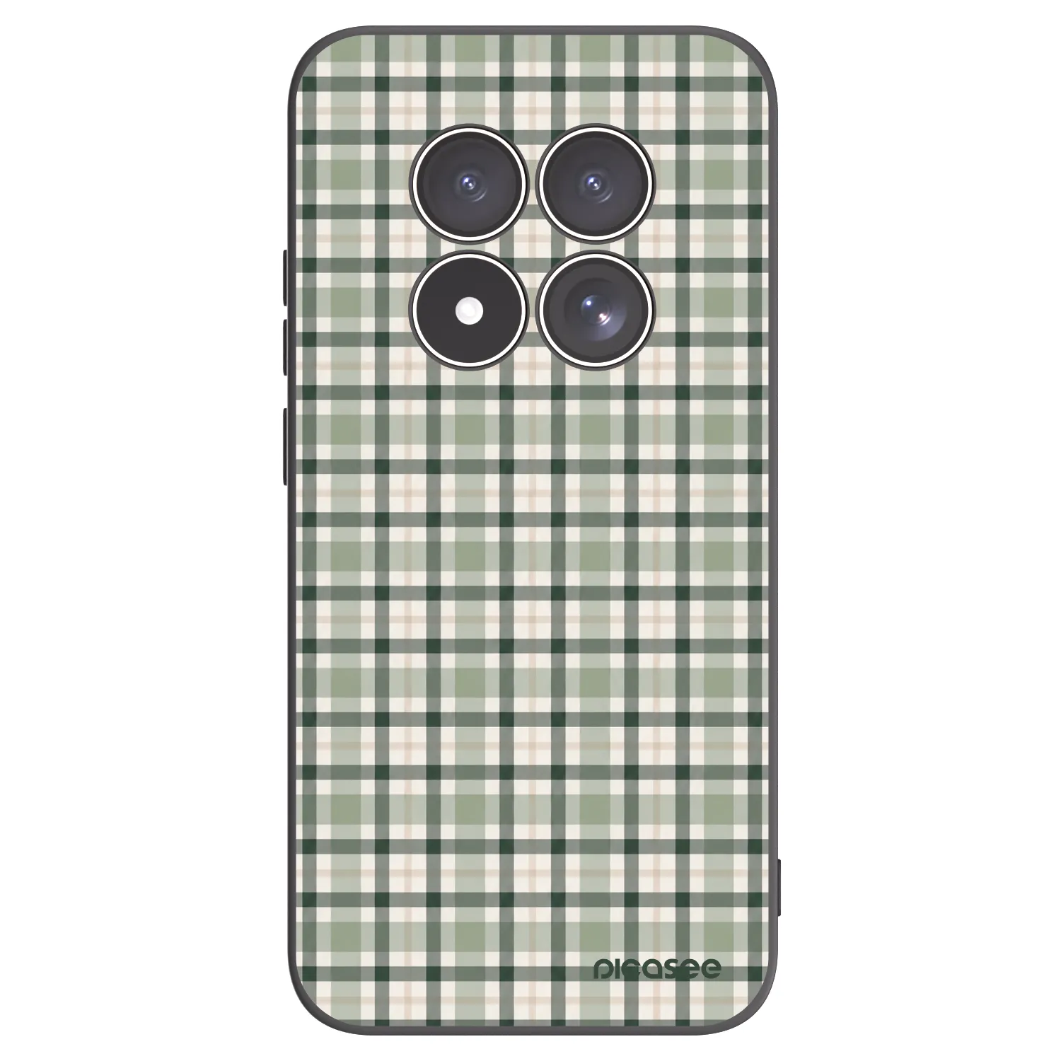Picasee silikonový černý obal pro Xiaomi Redmi Note 15 Pro 5G - Sage Tartan